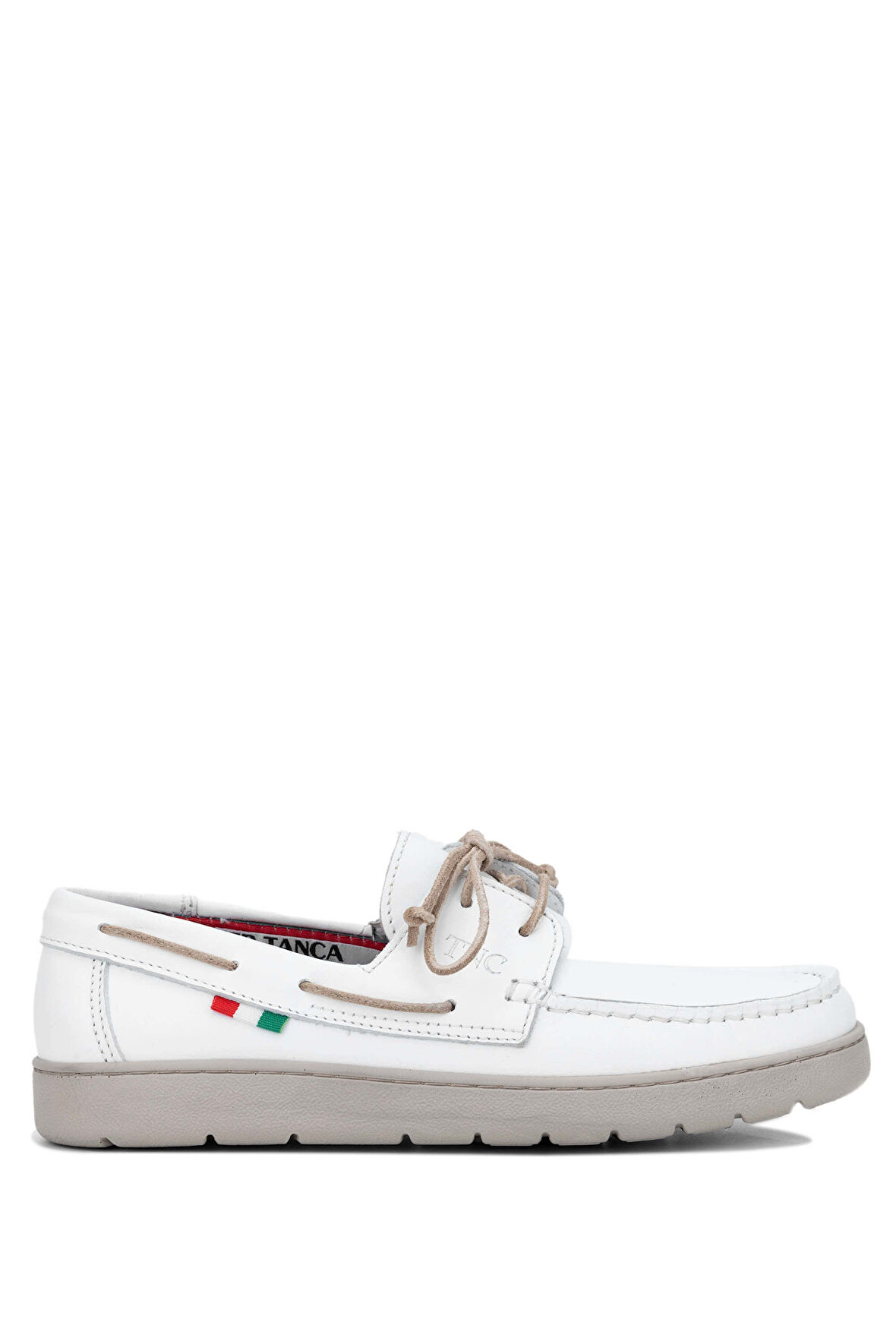 Tamer Tanca Erkek Hakiki Deri Beyaz Casual Ayakkabı 496 B3495 ERK AYK Y24 WHITE