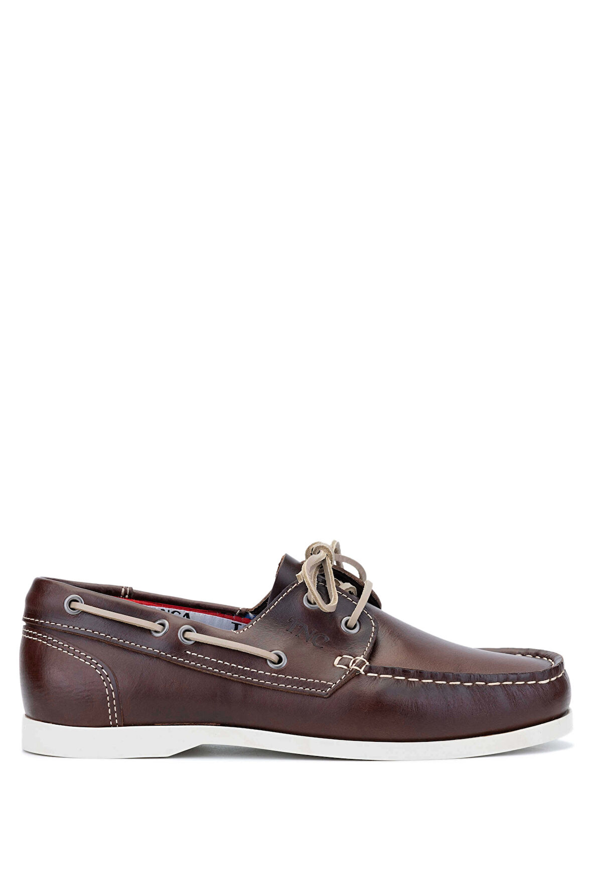 Tamer Tanca Erkek Hakiki Deri Kahverengi/Beyaz Casual Ayakkabı 496 B3620 ERK AYK Y24 BROWN/WHITE