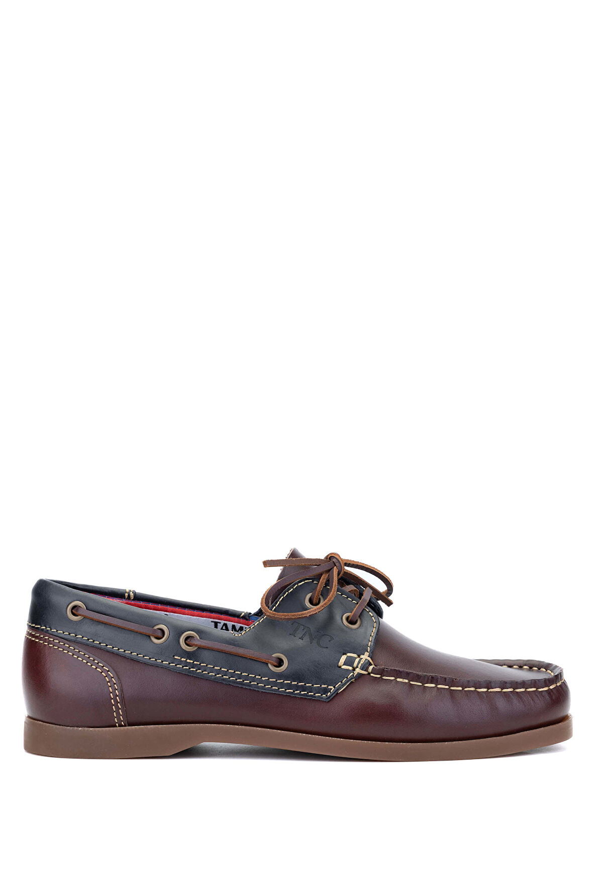 Tamer Tanca Erkek Hakiki Deri Bordo/Lacivert Casual Ayakkabı 496 B3620 ERK AYK Y24 BORDEAUXNAVY