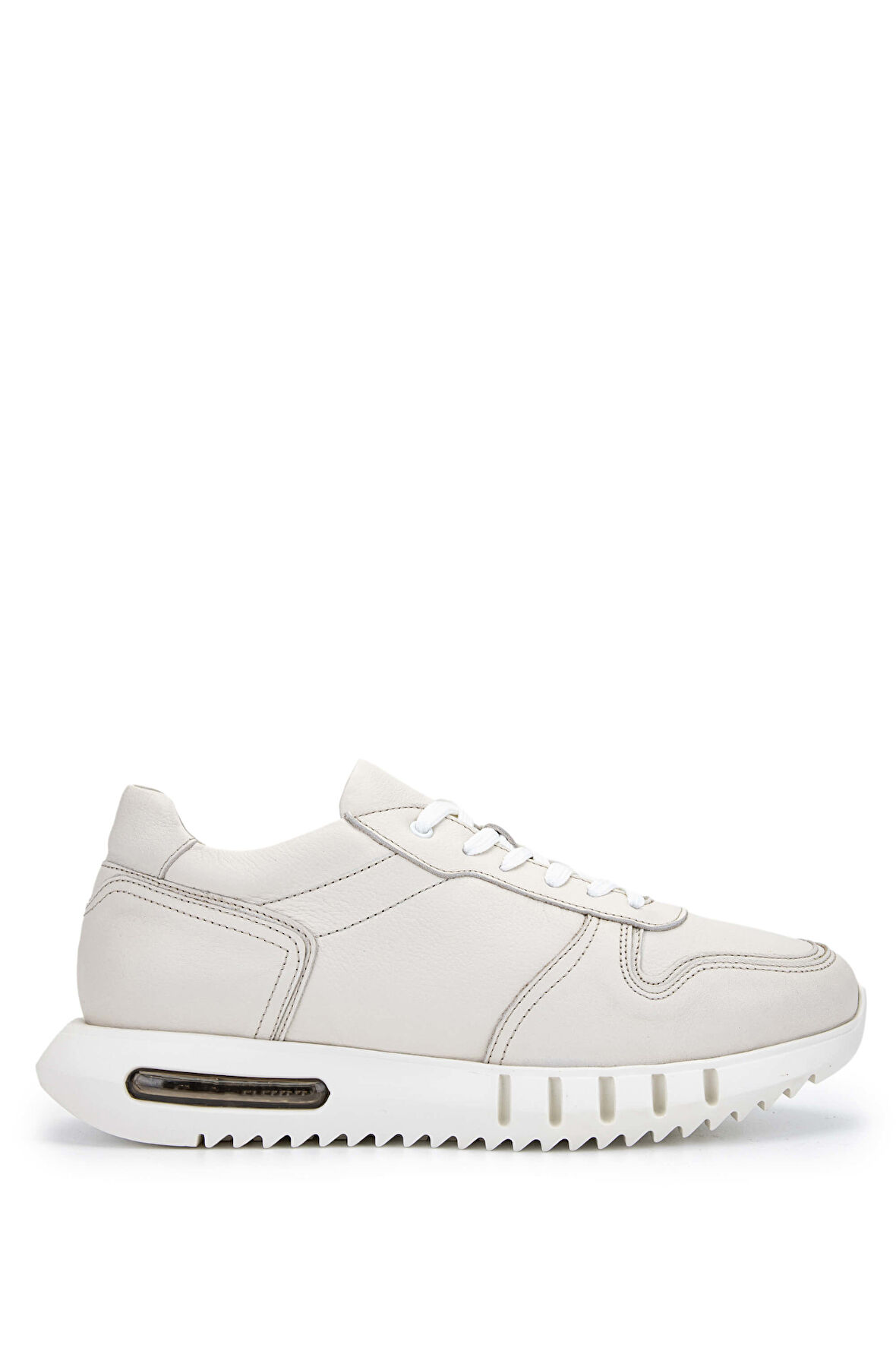 Tamer Tanca Erkek Hakiki Deri Kırık Beyaz Sneakers & Spor Ayakkabı 285 T3246 ERK AYK Y22 K.BEYAZ