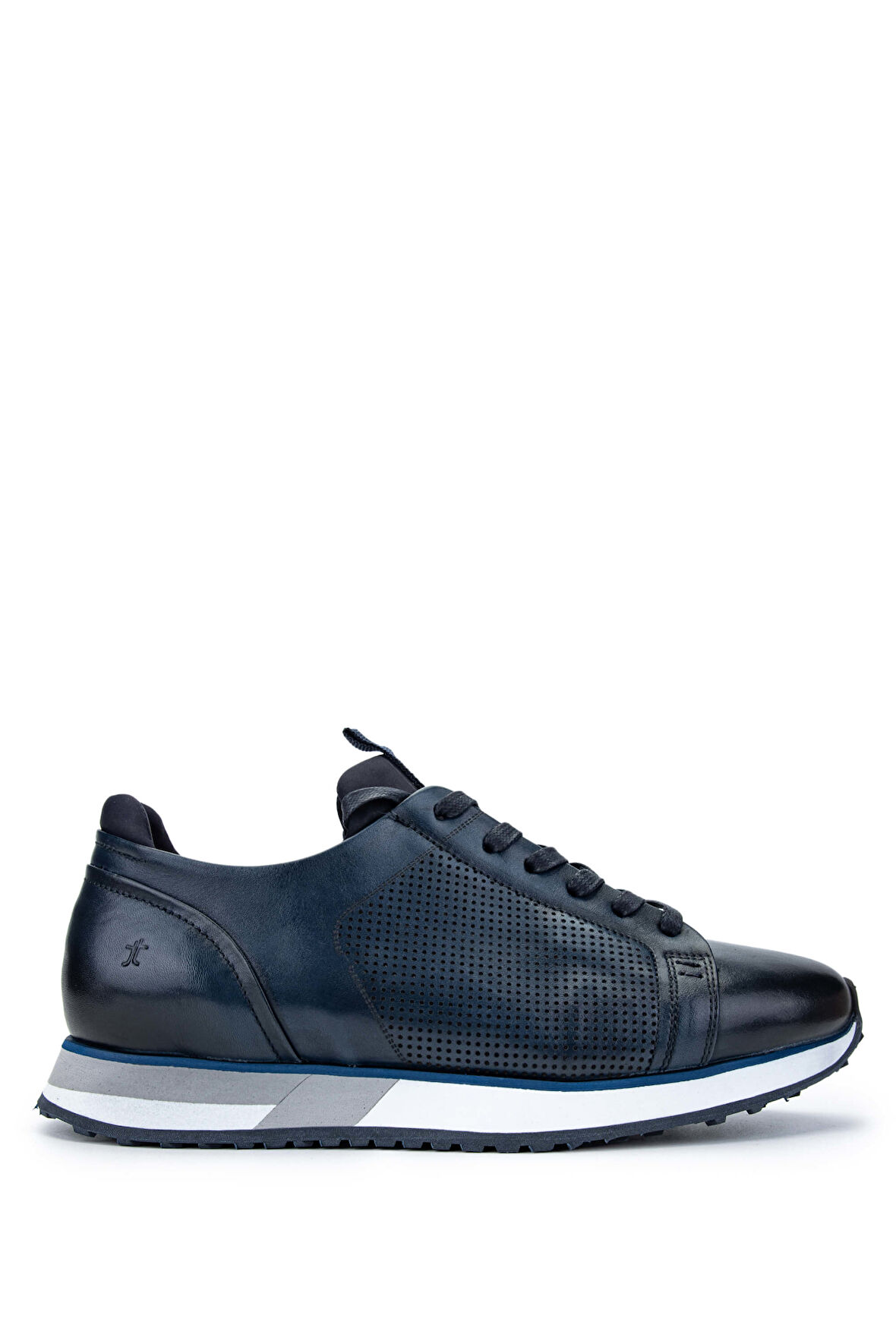 Tamer Tanca Erkek Hakiki Deri Lacivert Sneakers & Spor Ayakkabı 383 6093 ERK AYK Y24 LACIVERT SILVER