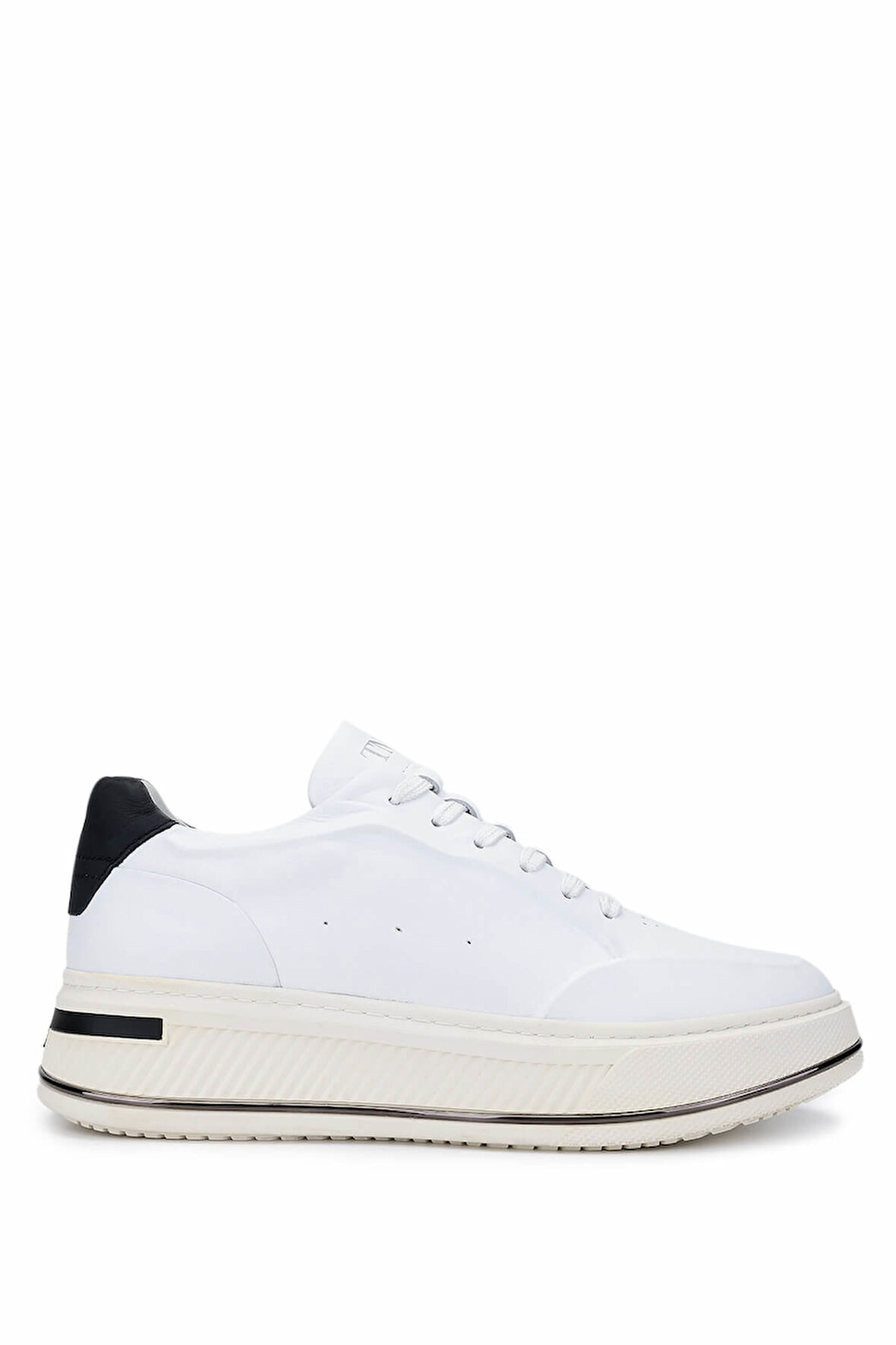 Tamer Tanca Erkek Hakiki Deri Beyaz Sneakers & Spor Ayakkabı 381 20549 ERK AYK SK24-25 BEYAZ