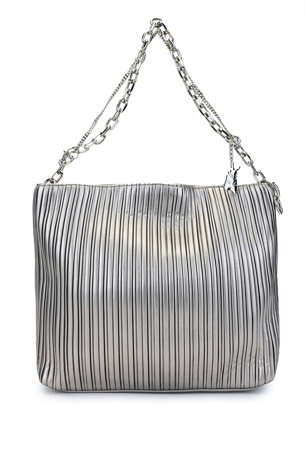 Tamer Tanca Kadın Vegan Metalik Omuz Çanta 921 26887 BN CANTA SK24-25 PEWTER