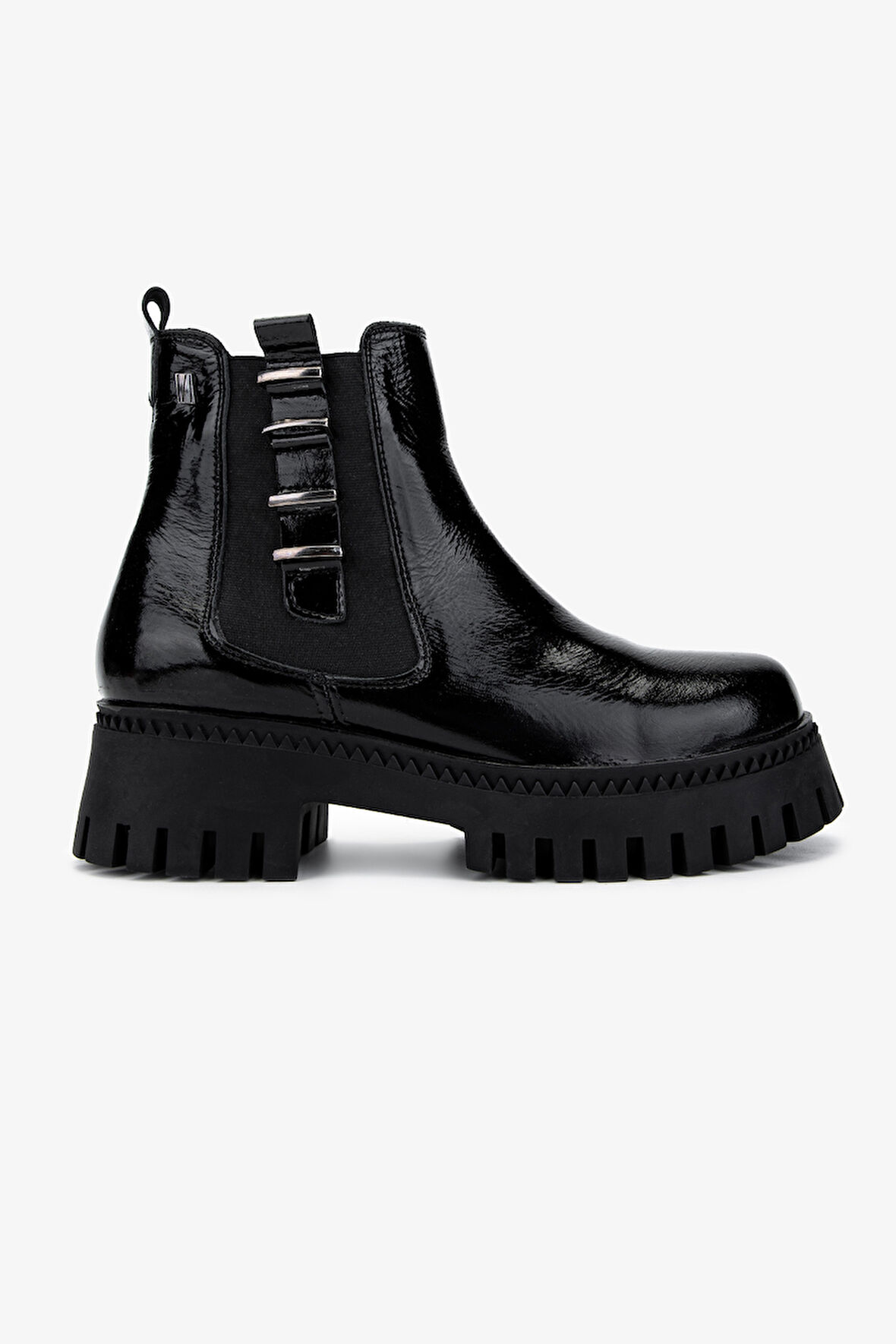 Valmenti Kadın Hakiki Deri Siyah Rugan Casual Bot 322 2251817 BN BOT SK24-25 SIYAH RGN