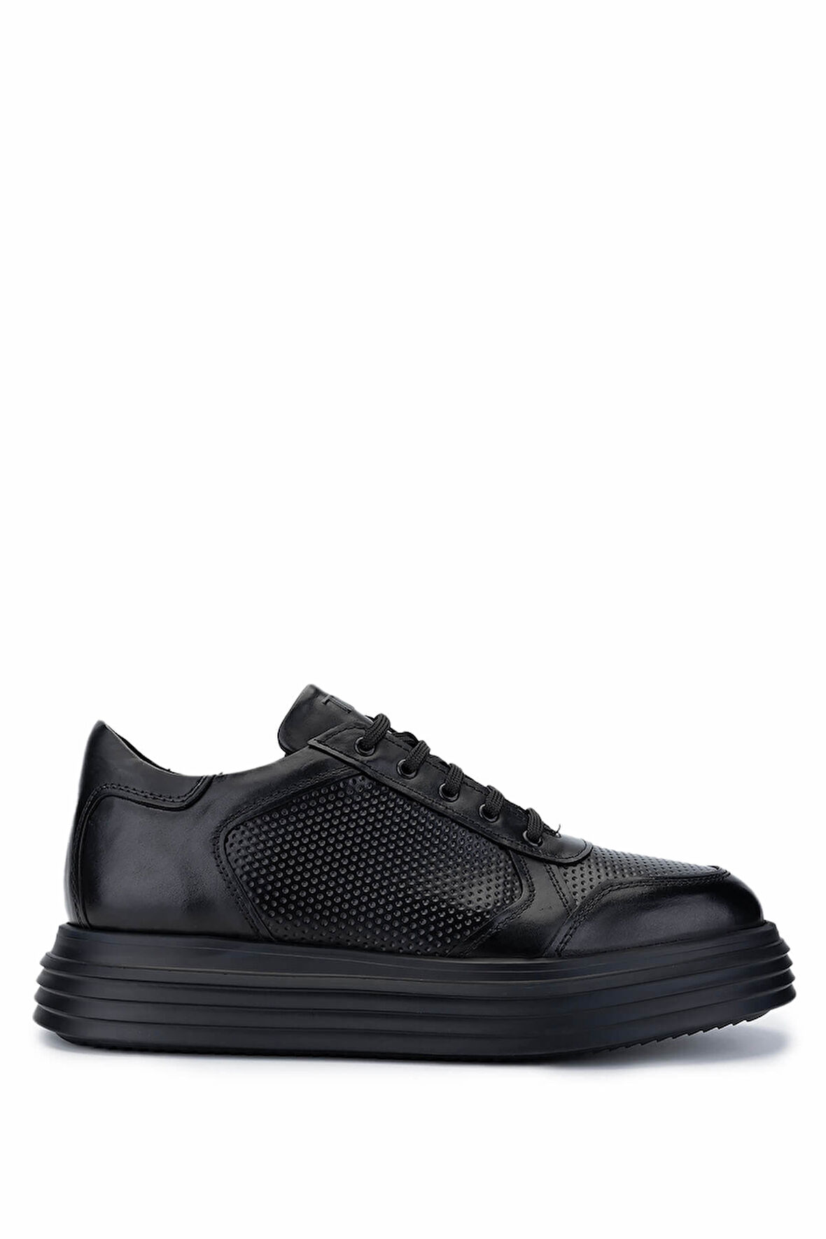 Tamer Tanca Erkek Hakiki Deri Siyah Deri Sneakers & Spor Ayakkabı 698 1139-1 ERK AYK SK24-25 SIYAH DR