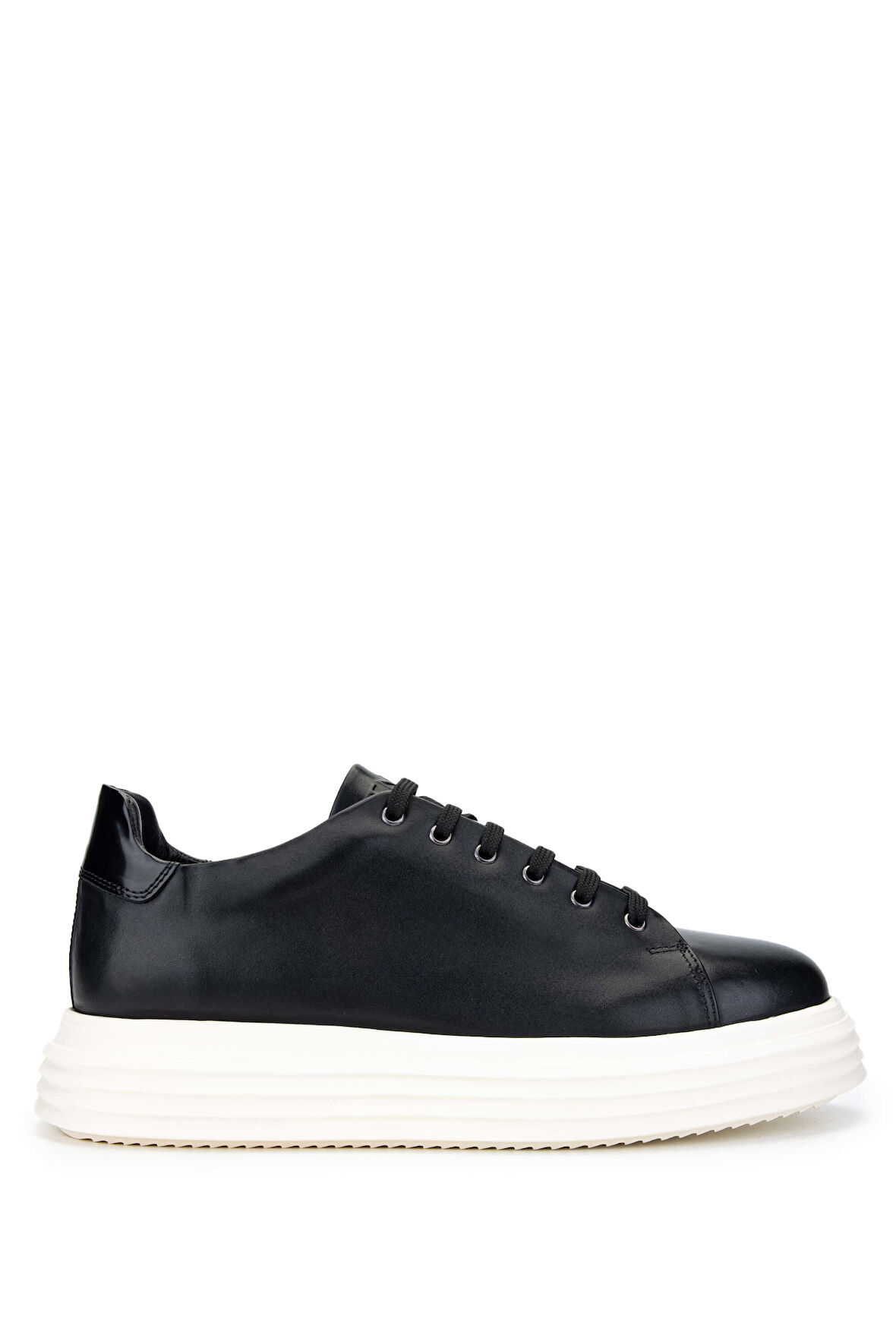 Tamer Tanca Erkek Hakiki Deri Siyah Analin Sneakers & Spor Ayakkabı 698 1139-6 ERK AYK SK24-25 SIYAH ANL