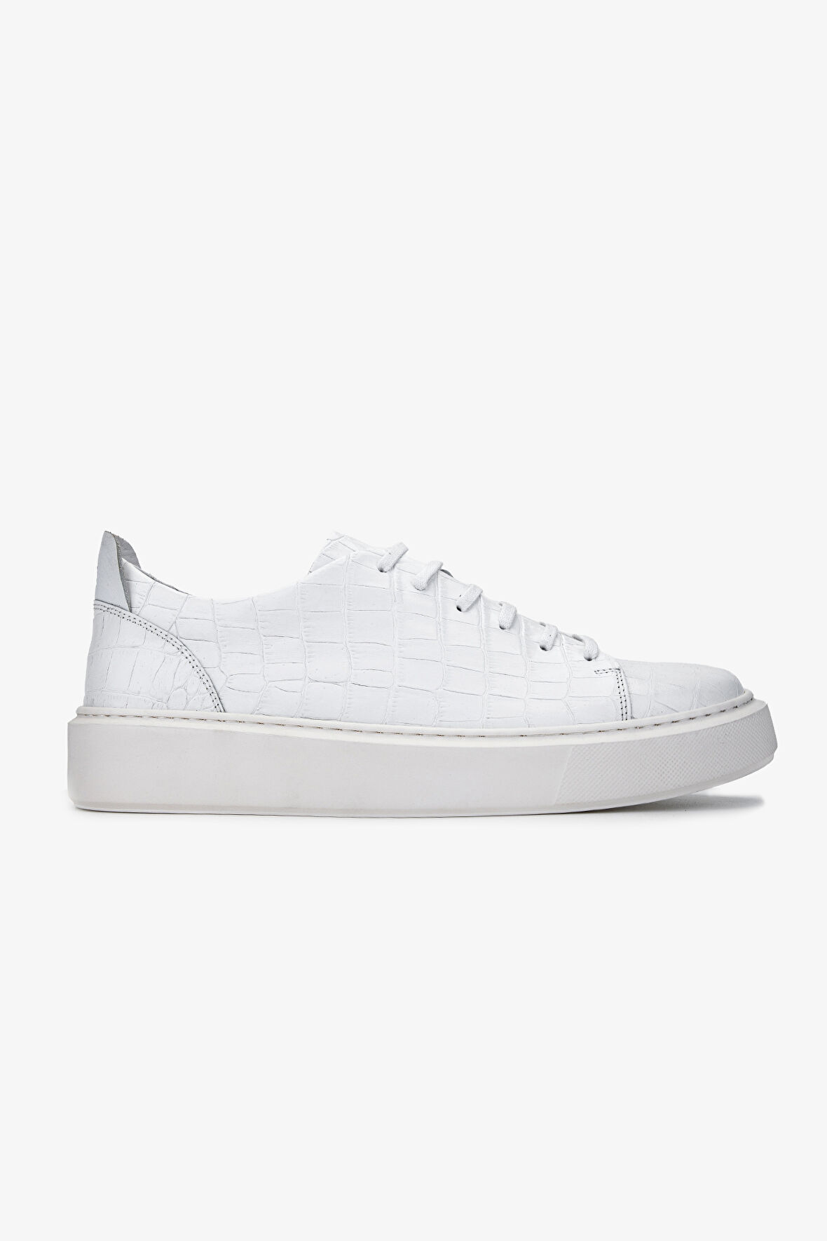 Valmenti Erkek Hakiki Deri Beyaz Sneakers 537 3467 ERK AYK SK24-25 BEYAZ KROKO