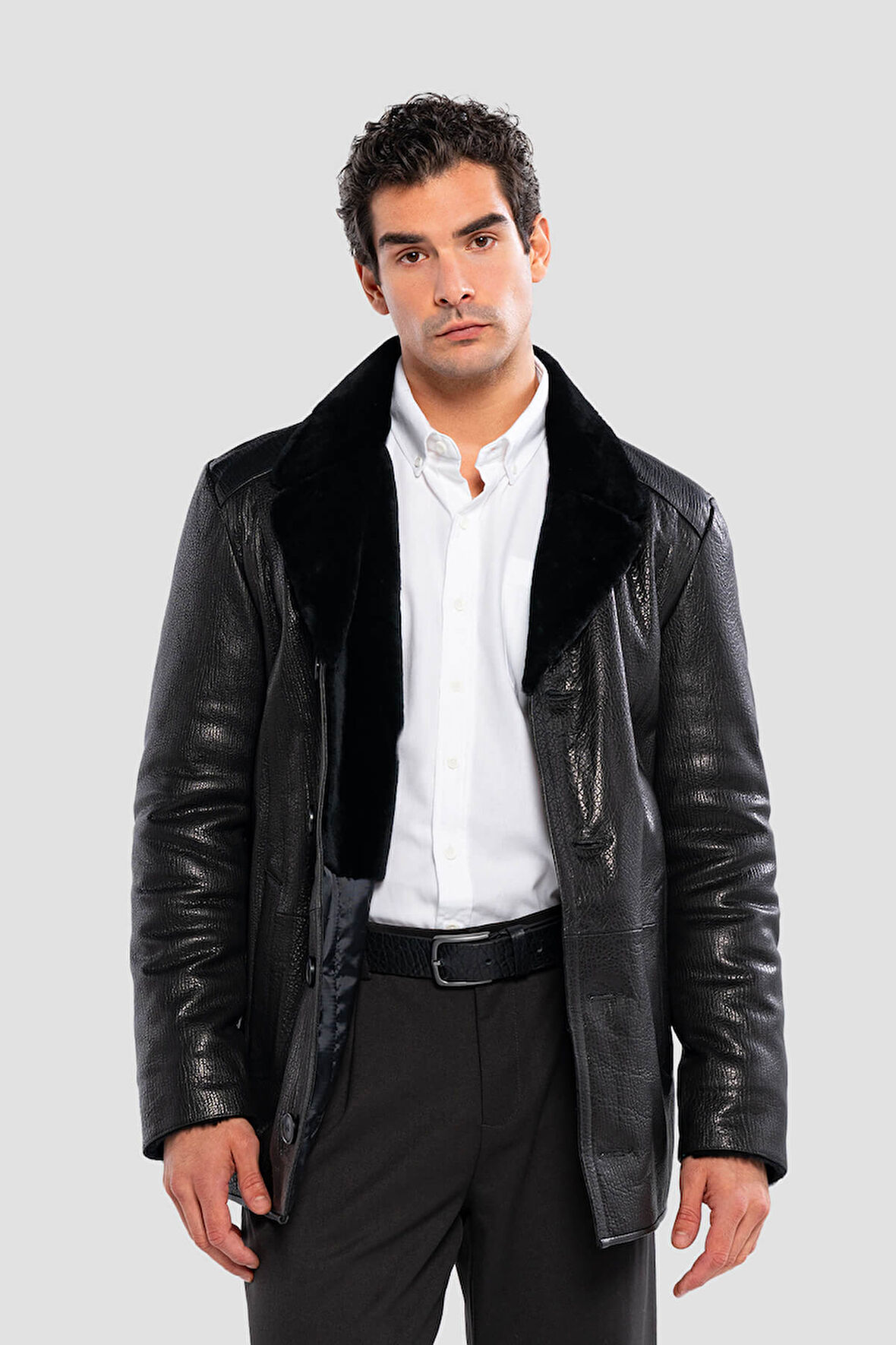 Tamer Tanca Erkek Hakiki Deri Siyah Jumbo Deri Mont 1000 2009 ERK DERIMONT SK24/25 SIYAH JUMBO