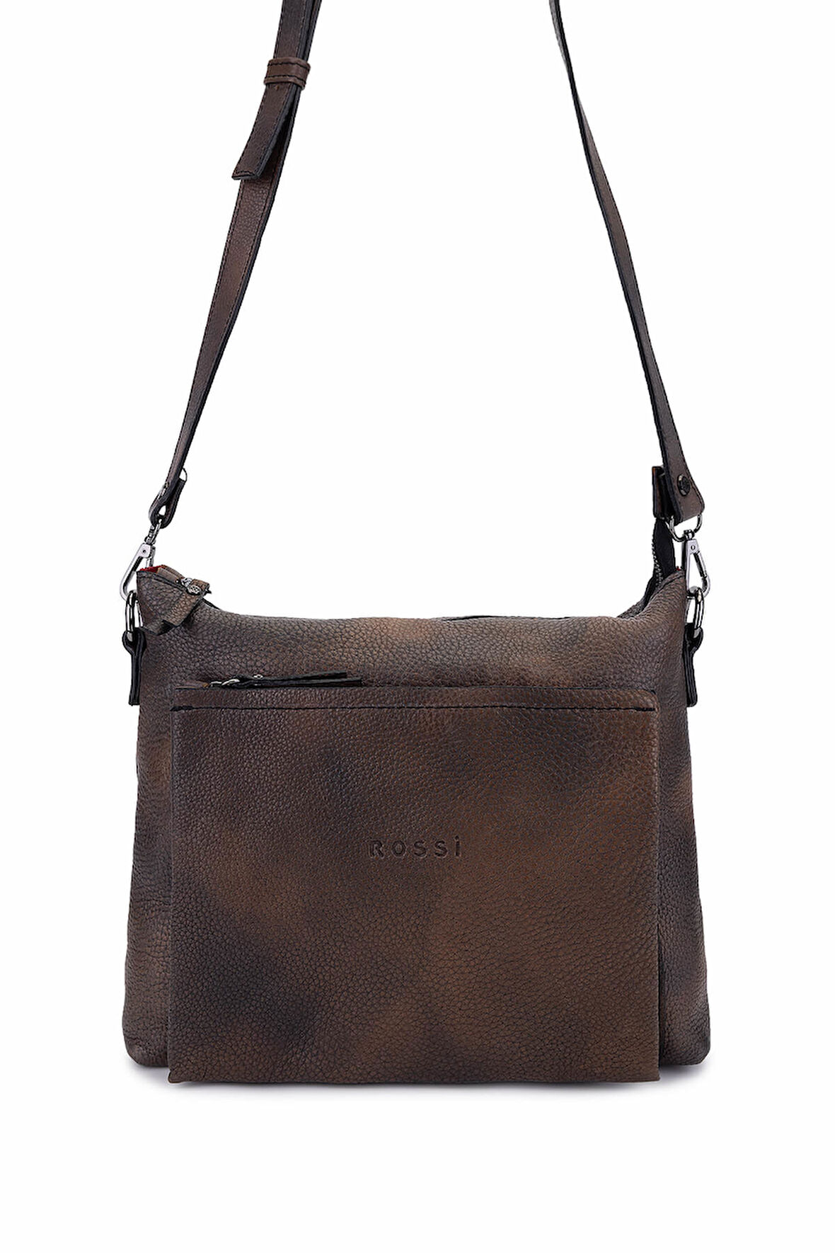 Bruno Rossi Bag Erkek Hakiki Deri Taupe Postacı Çanta 1048 302G ERK CANTA SK24-25 NERO/TAMP