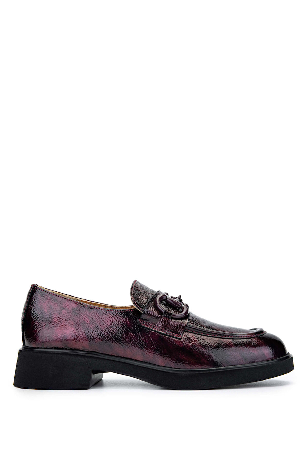 Tamer Tanca Kadın Hakiki Deri Bordo Loafer Ayakkabı 1051 5761 BN AYK SK24-25 BORDO KRSK RGN