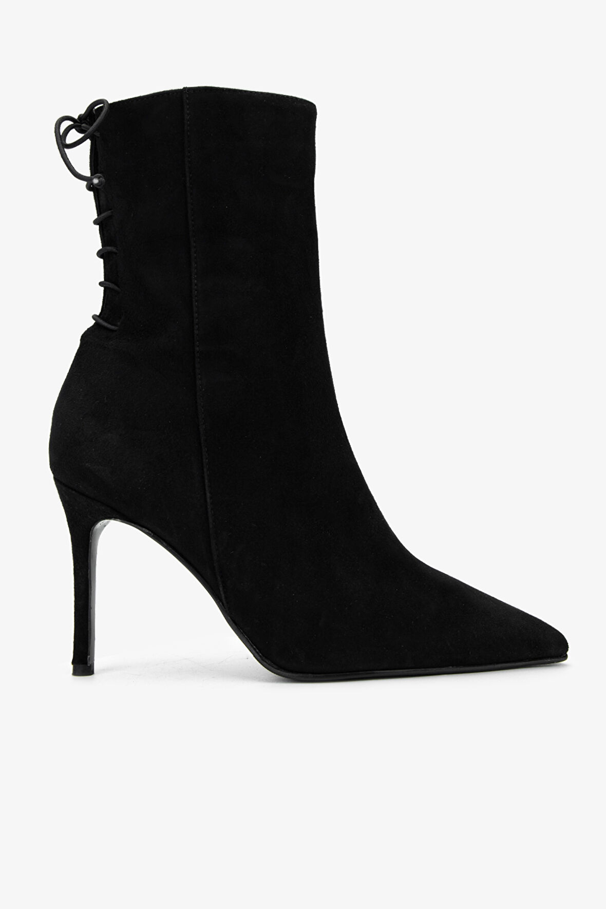 Valmenti Kadın . Siyah Süet Topuklu Bot 1052 285 BN BOT SK24-25 SIYAH SUET