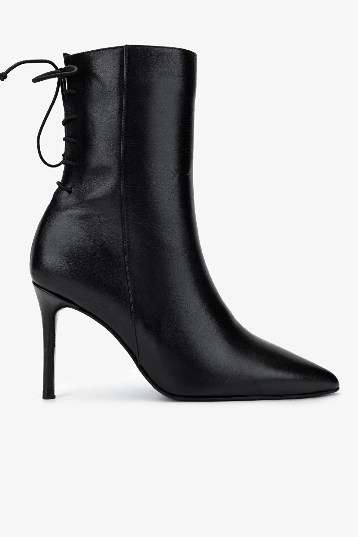 Valmenti Kadın . Siyah Deri Topuklu Bot 1052 285 BN BOT SK24-25 SIYAH DR