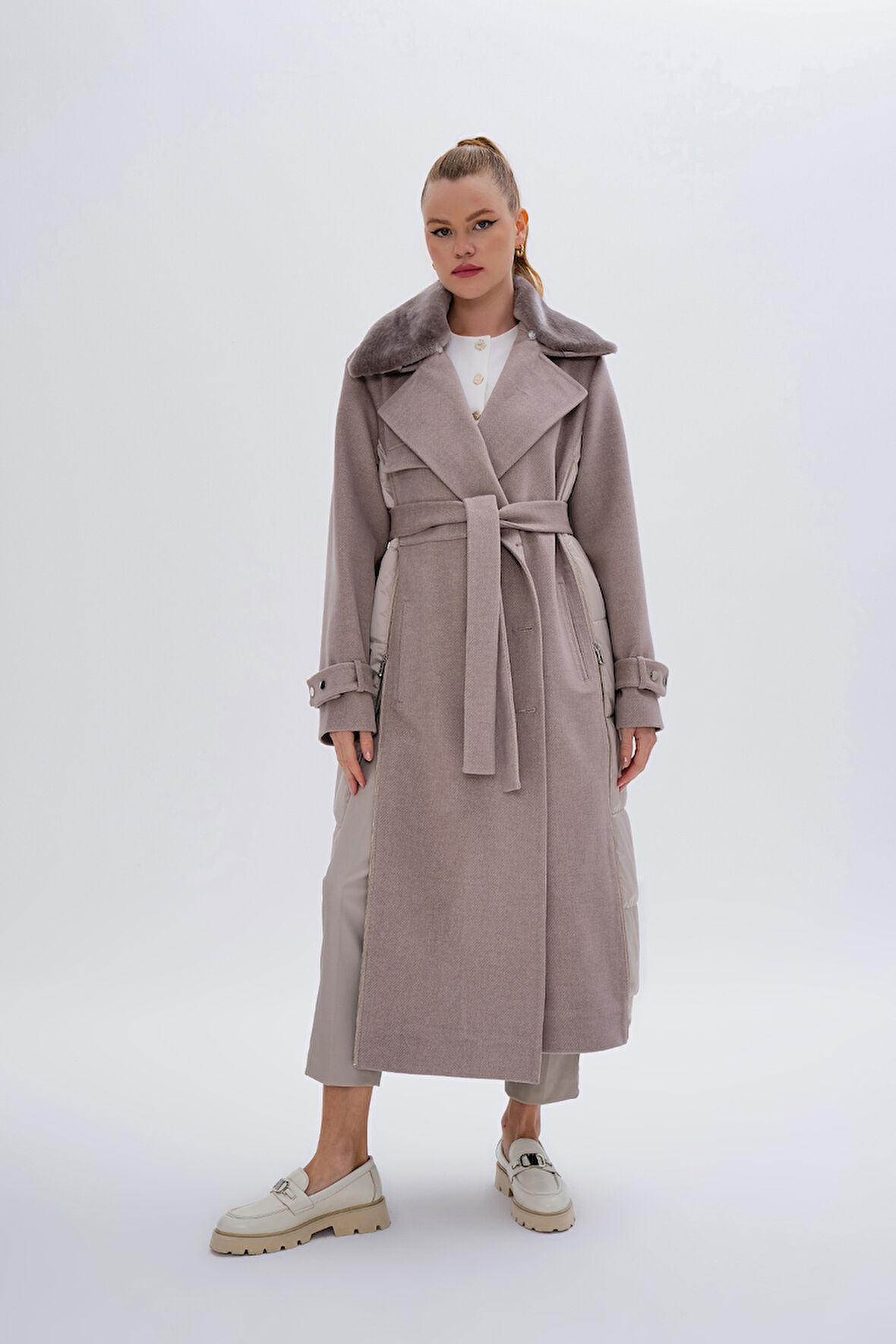 Valmenti Kadın Tekstil Vizon Mont 616 5237 BN MANTO SK24/25 VIZON