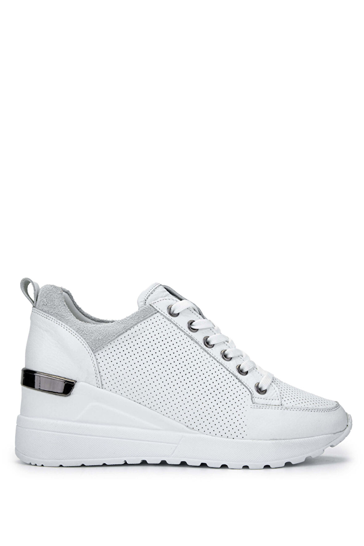 Tamer Tanca Kadın Hakiki Deri Beyaz Sneakers & Spor Ayakkabı 1063 04 BN AYK SK24-25 BEYAZ DR