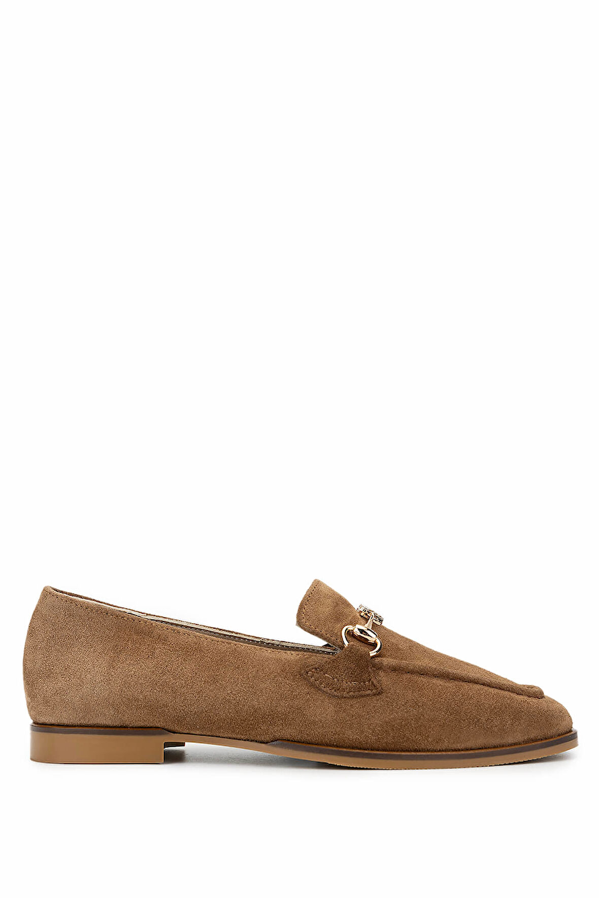 Tamer Tanca Kadın Hakiki Deri Tütün Süet Loafer Ayakkabı 945 131-11114 BN AYK SK24-25 TUTUN SUET