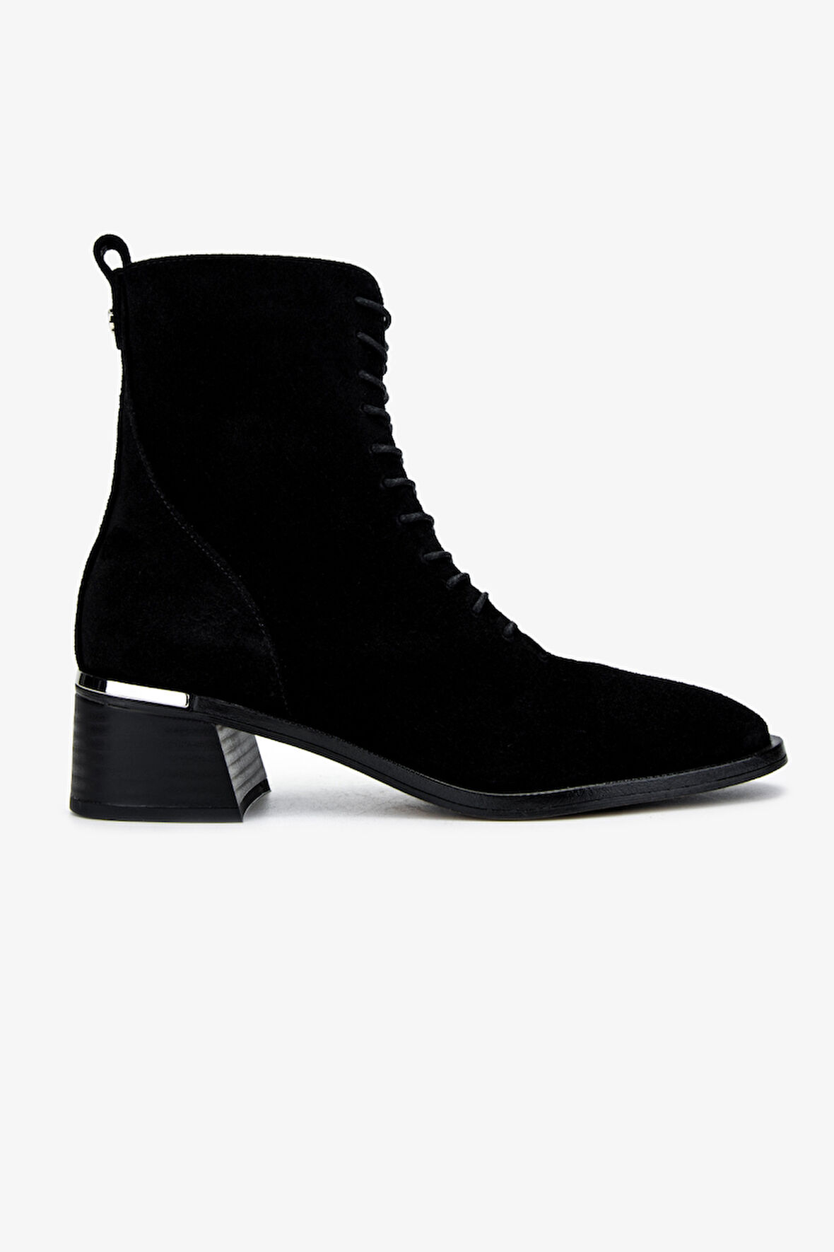 Valmenti Kadın Siyah Süet Topuklu Bot 312 88112 BN BOT SK24-25 SIYAH SUET