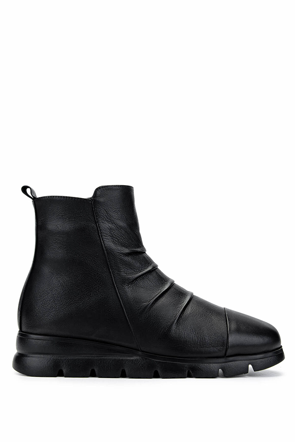 Tamer Tanca Kadın Hakiki Deri Siyah Deri Casual Bot 1071 D5752 BN BOT SK24-25 SIYAH DR