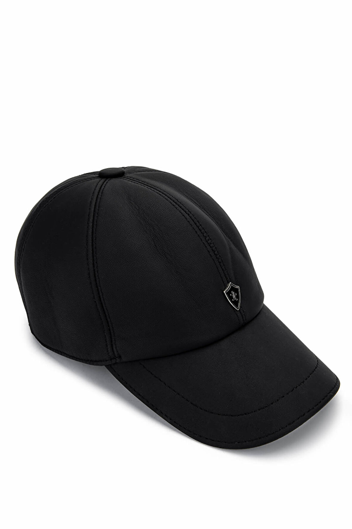Tamer Tanca Erkek Hakiki Deri Siyah Şapka 524 1120 SAPKA SK24-25 SIYAH