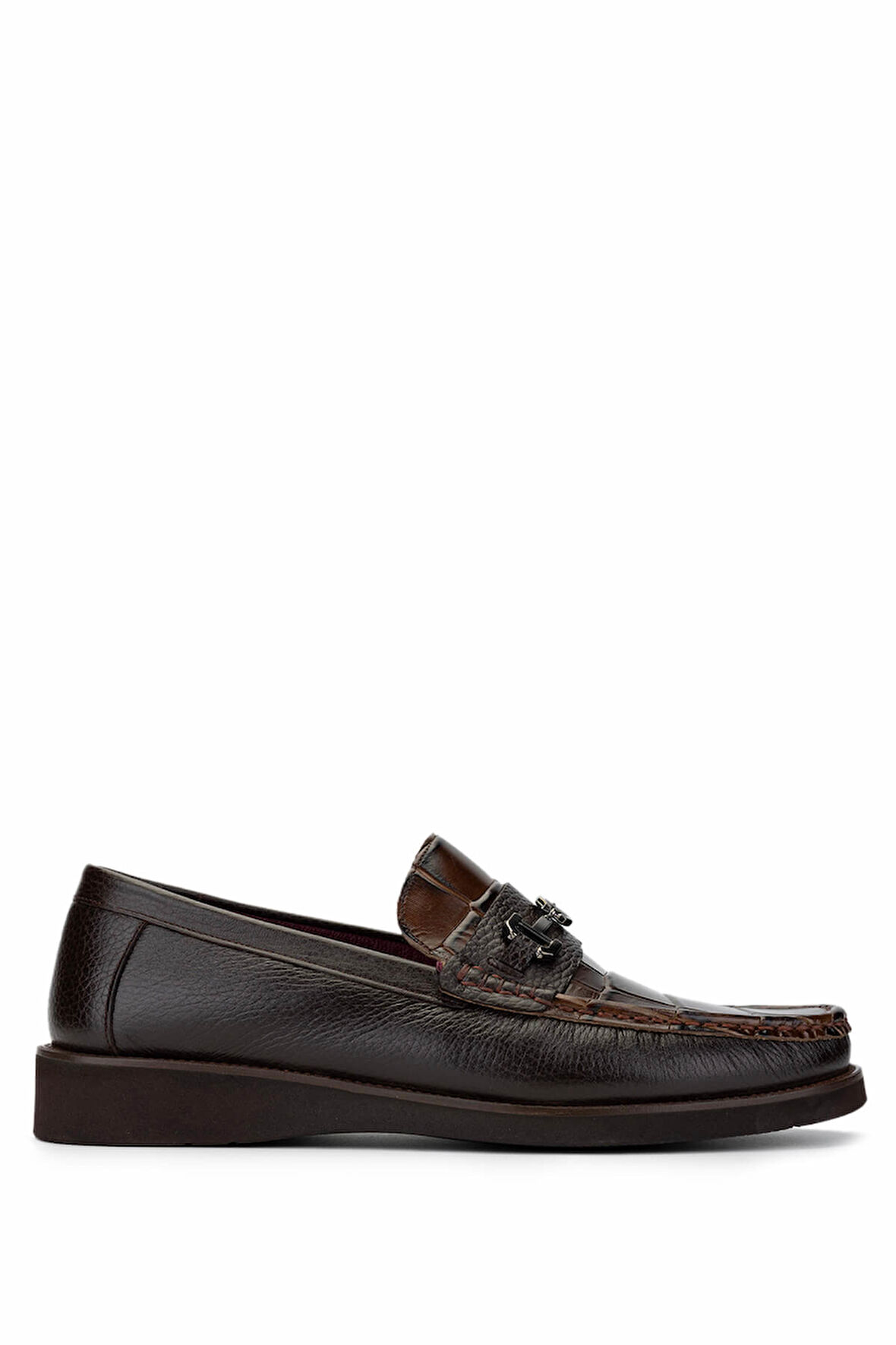Tamer Tanca Erkek Hakiki Deri Kahverengi Loafer Ayakkabı 863 R02 ERK AYK SK24-25 KAHVE