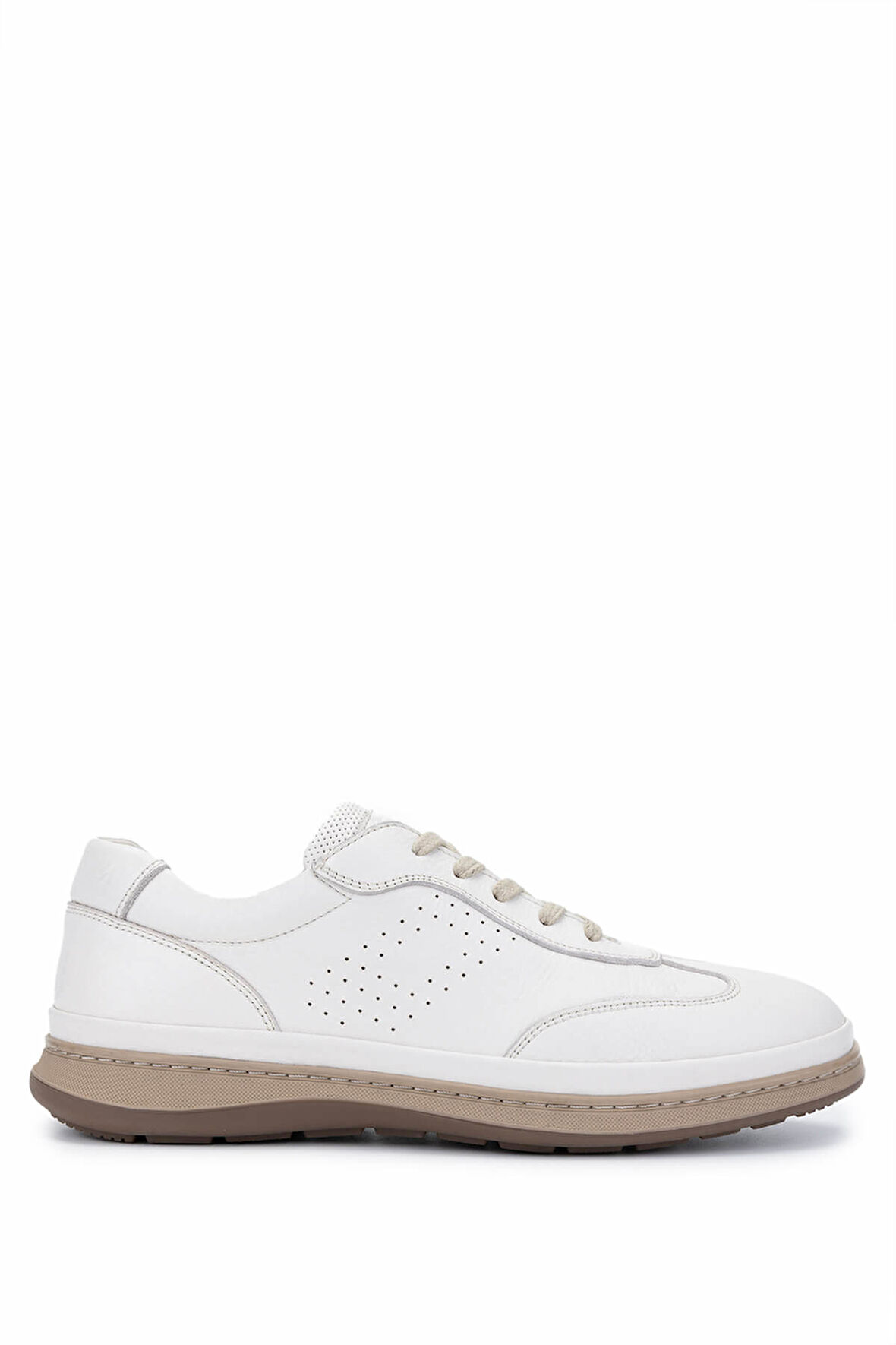 Tamer Tanca Erkek Hakiki Deri Kırık Beyaz Casual Ayakkabı 298 2772-2057 ERK AYK Y25 K.BEYAZ