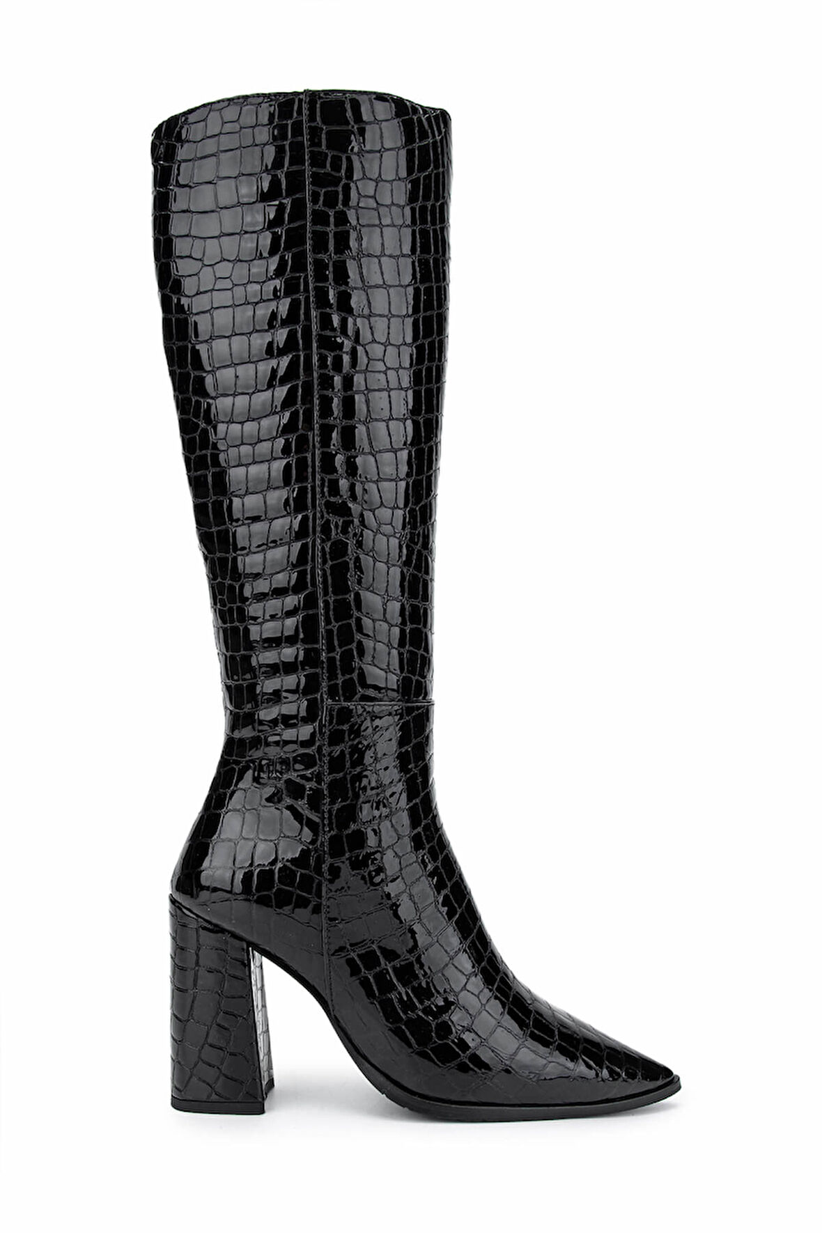 Tamer Tanca Kadın Hakiki Deri Siyah Kroko Casual Çizme 33 409-1 BN CZM SK24-25 SIYAH KROKO