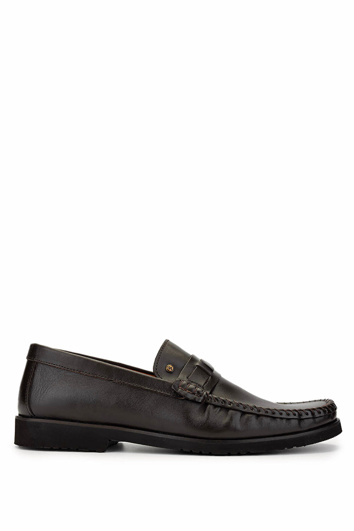 Tamer Tanca Erkek Hakiki Deri Kahverengi Loafer Ayakkabı 478 B1302 ERK AYK SK24-25 KAHVE DR