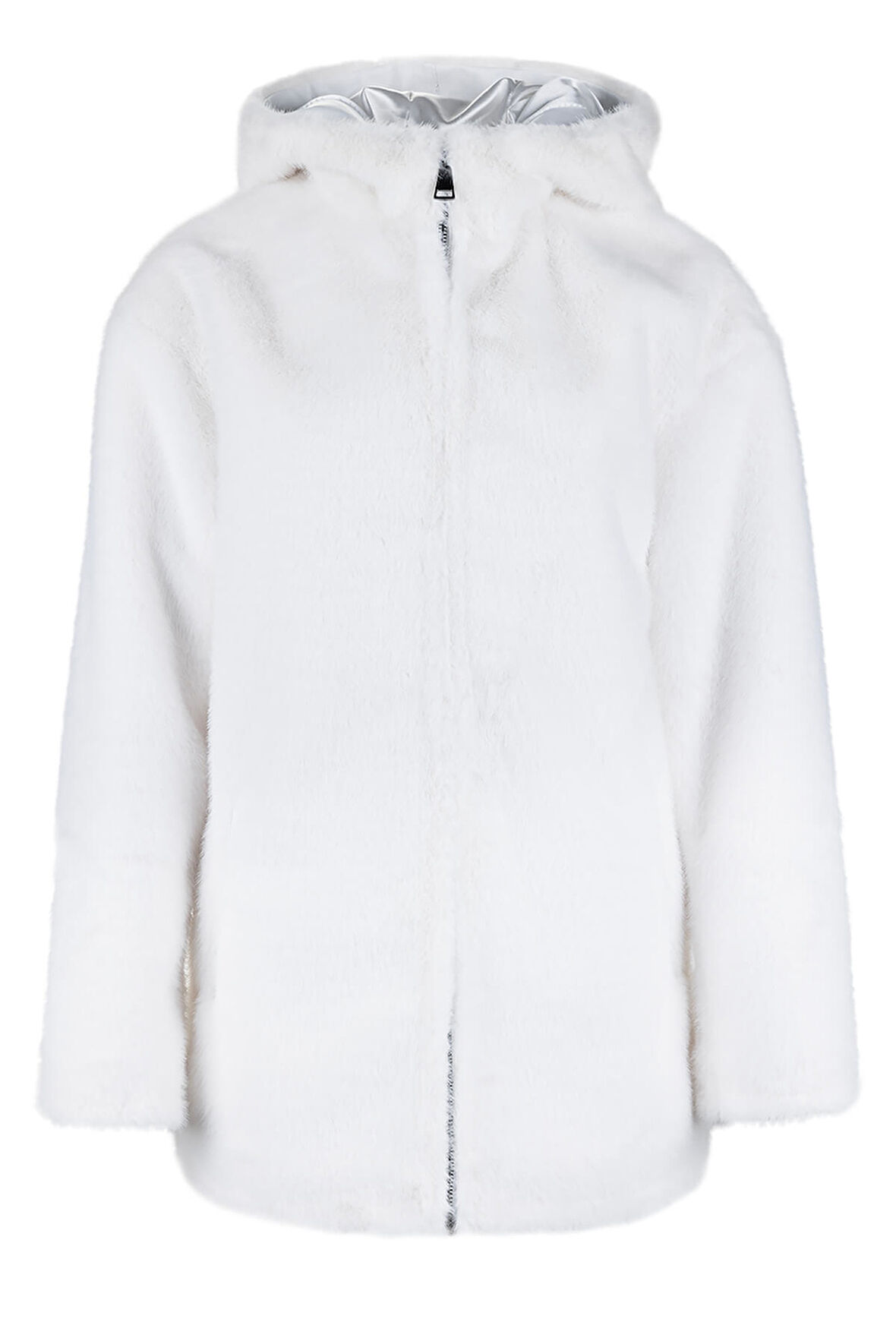 Tamer Tanca Kadın Peluş Beyaz Kumaş Mont Deri Mont 415 178 BYN PELUS SK24/25 BEYAZ PELUS