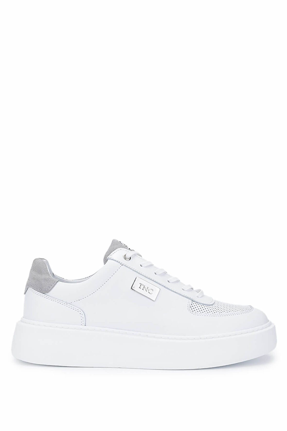 Tamer Tanca Erkek Hakiki Deri Beyaz Sneakers & Spor Ayakkabı 352 22059 ERK AYK Y25 BYZ DR/GRI SUET
