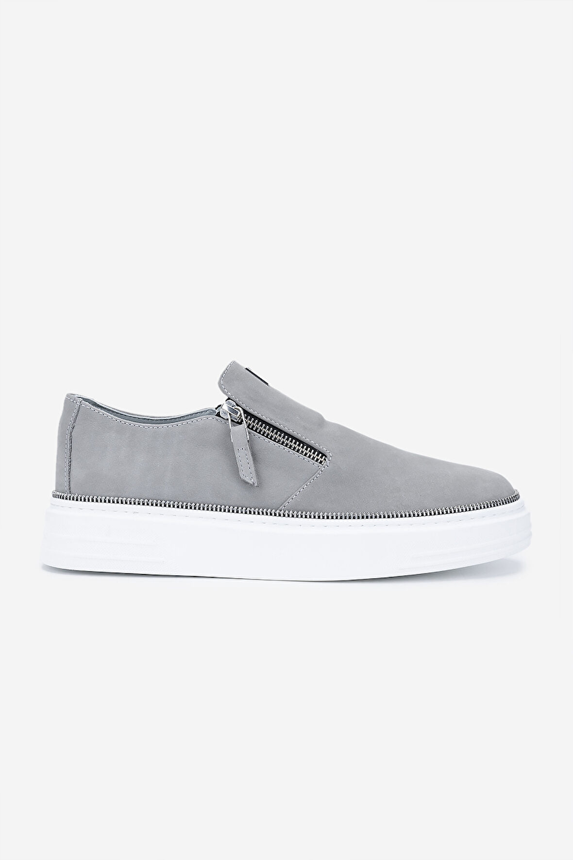 Valmenti Erkek Hakiki Deri Gri Nubuk Sneakers & Spor Ayakkabı 352 22243 ERK AYK Y25 GRI NBK