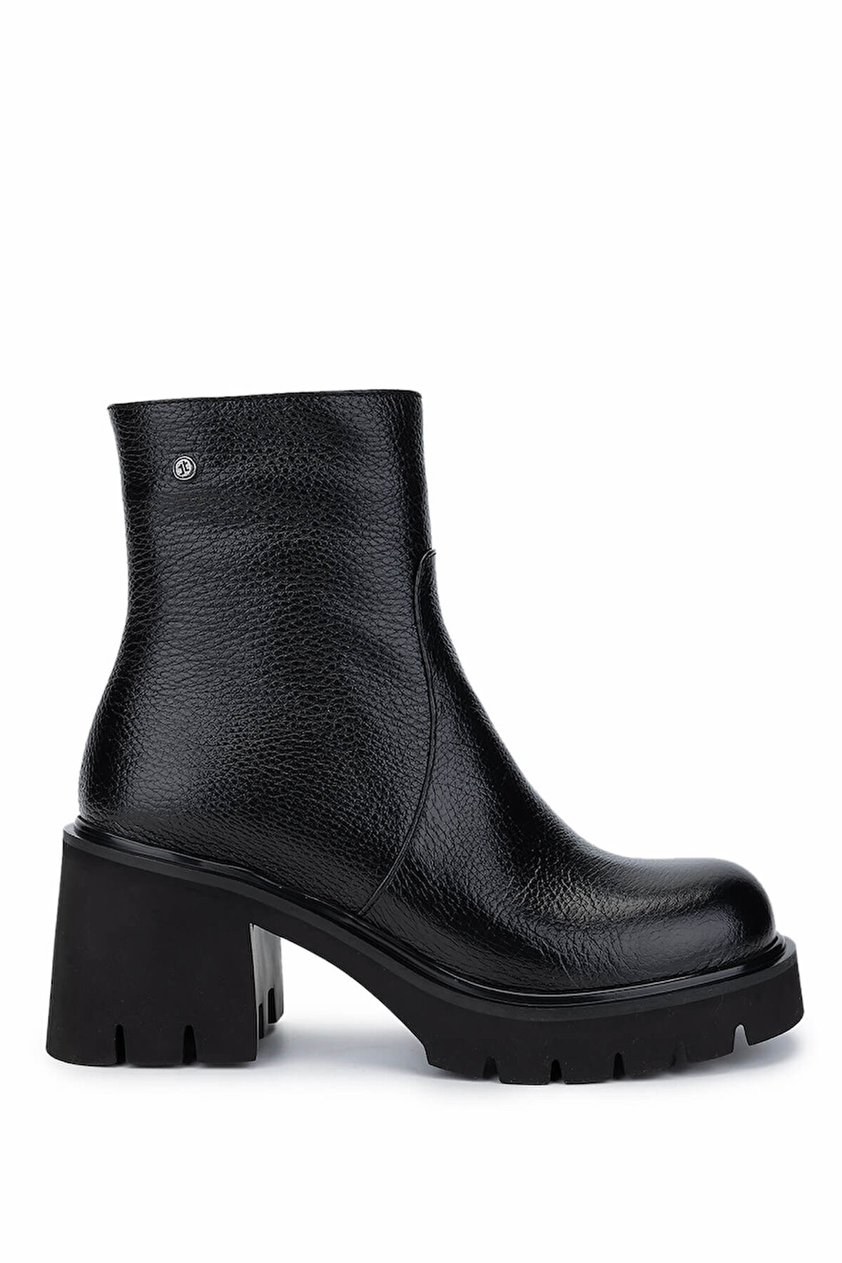 Tamer Tanca Kadın Hakiki Deri Siyah Floter Casual Bot 33 52000 BN BOT SK24-25 SIYAH FLTR