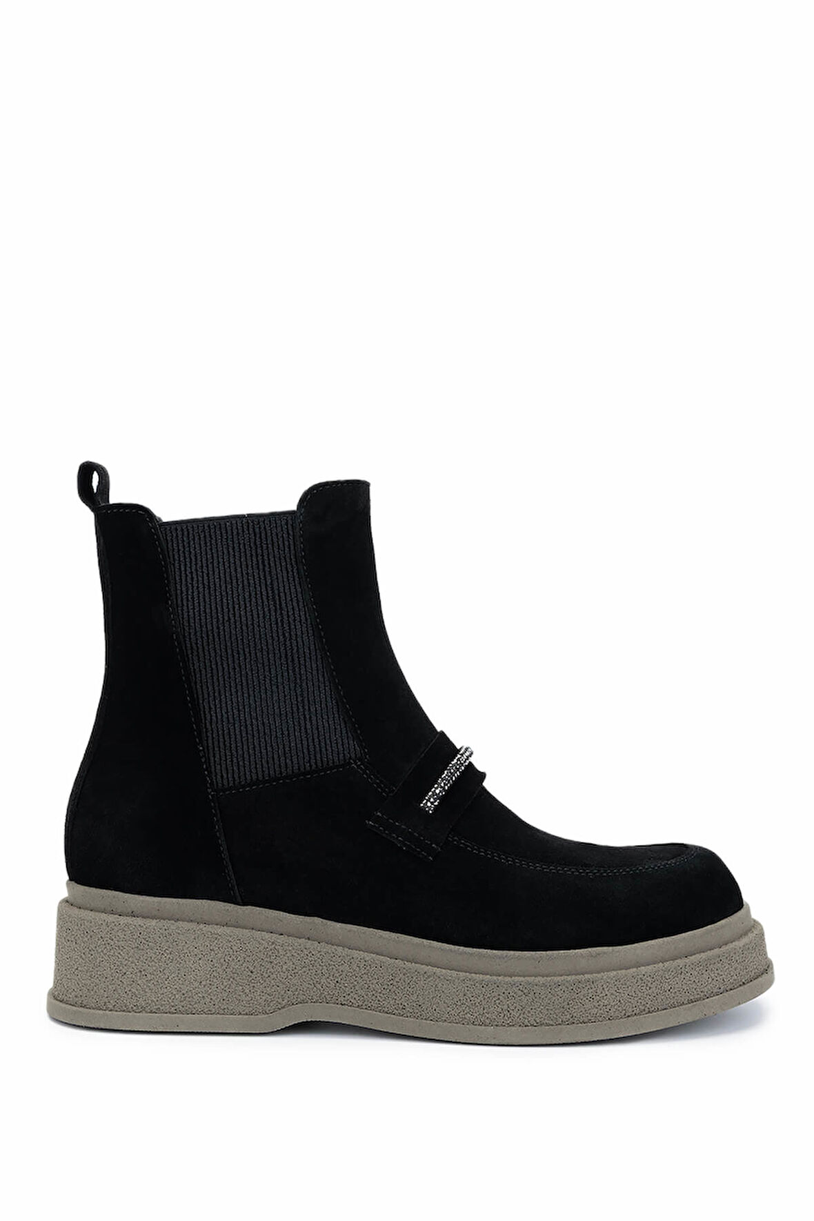 Tamer Tanca Kadın Hakiki Deri Siyah Süet Casual Bot 231 1291 BN BOT SK24-25 SIYAH SUET