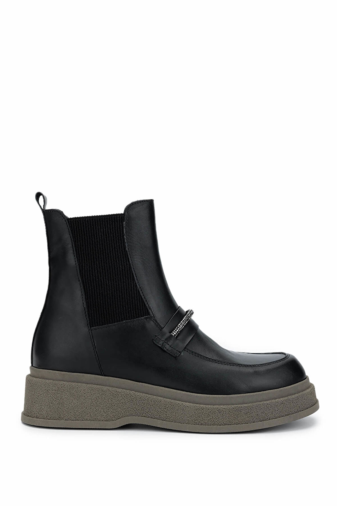 Tamer Tanca Kadın Hakiki Deri Siyah Deri Casual Bot 231 1291 BN BOT SK24-25 SIYAH DR