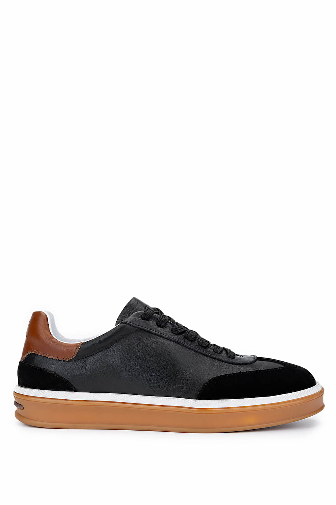 Tamer Tanca Erkek Hakiki Deri Siyah Sneakers & Spor Ayakkabı 978 300 ERK AYK Y25 SIYAH
