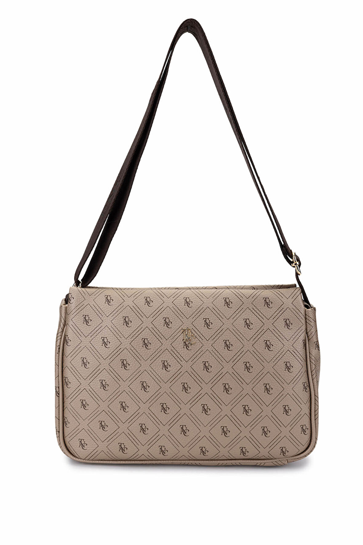 Tamer Tanca Kadın Vegan Altın Desen Omuz Çanta 743 2323 BN CANTA SK24-25 ALTIN GFRJ