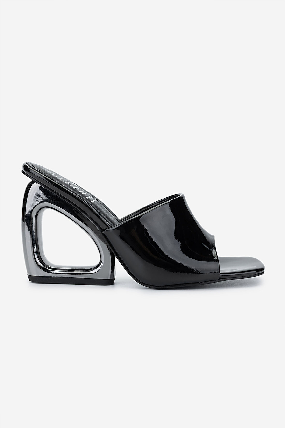 Valmenti Kadın Vegan Siyah Rugan Topuklu Terlik 891 454 BN TRLK Y25 SIYAH RGN