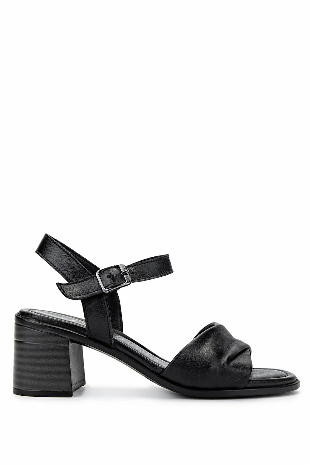 Tamer Tanca Kadın Hakiki Deri Siyah Deri Topuklu Sandalet 882 08 BN SNDLT Y25 SIYAH DR