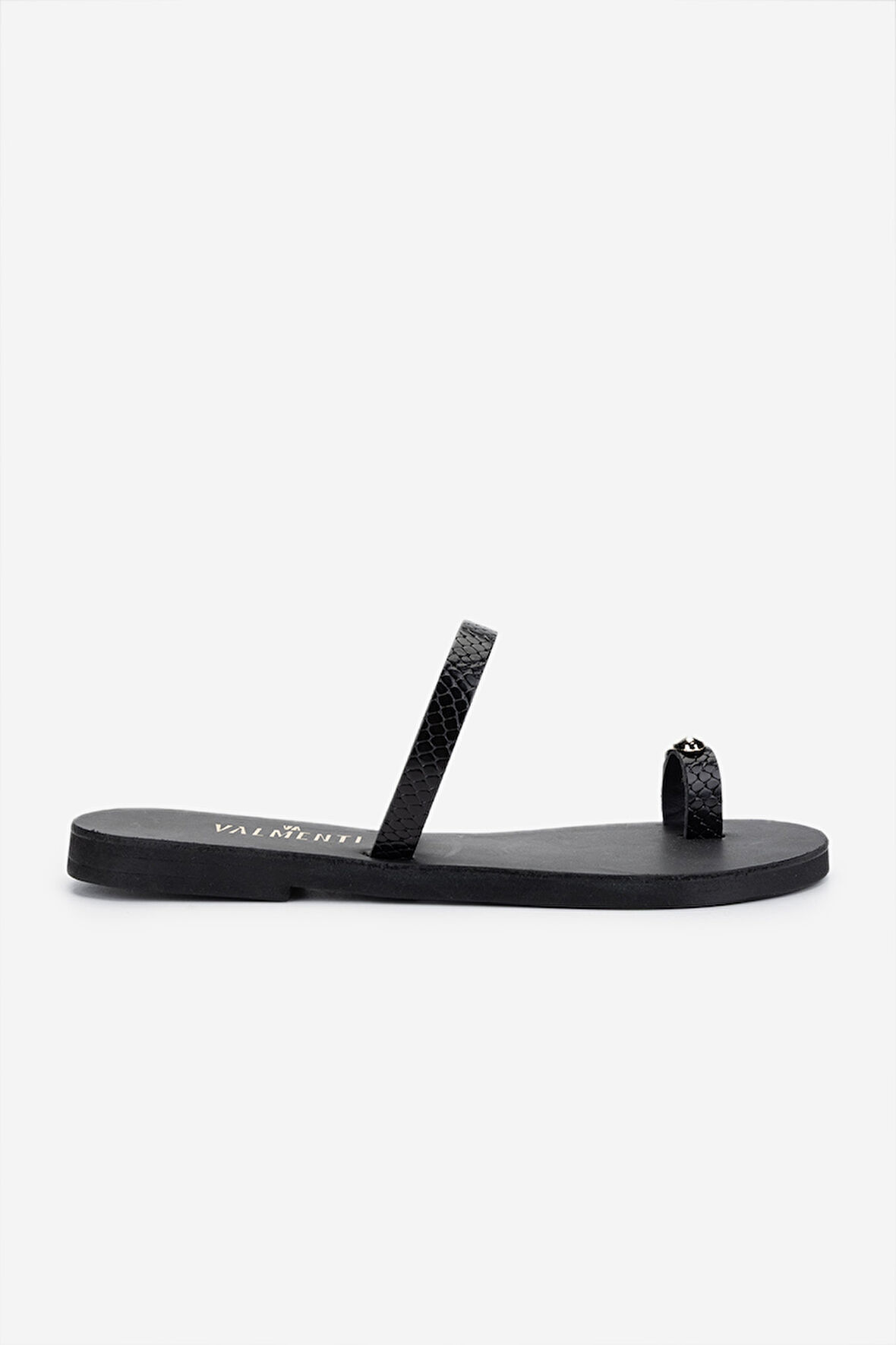 Valmenti Kadın Hakiki Deri Siyah Parmak Arası Terlik 1108 1001 BN TRLK Y25 SIYAH YLN