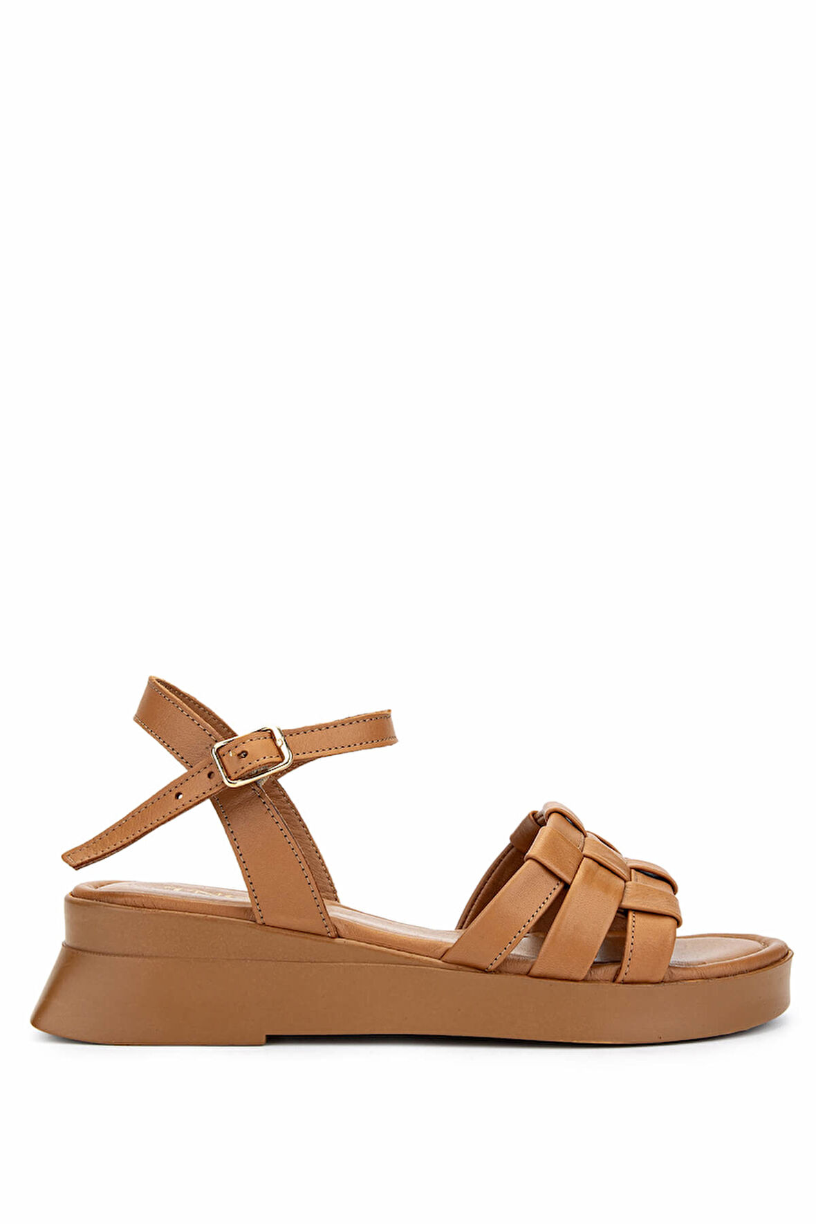 Tamer Tanca Kadın Hakiki Deri Taba Düz Sandalet 1109 M633 BN SNDLT Y25 K.TABA DR