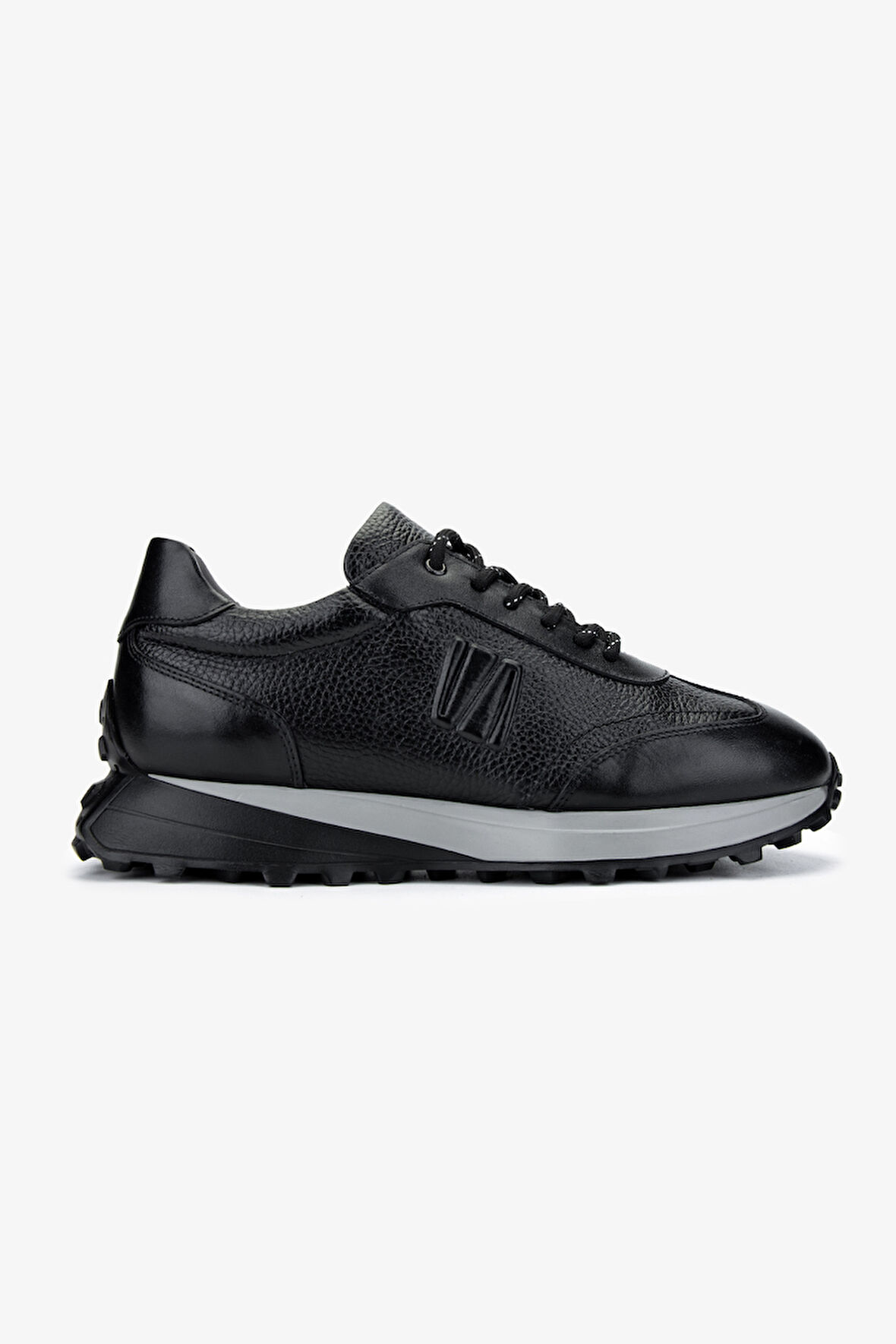 Valmenti Erkek Hakiki Deri Siyah Sneakers & Spor Ayakkabı 383 6400 ERK AYK Y25 SYH SLVR/SYH FLTR
