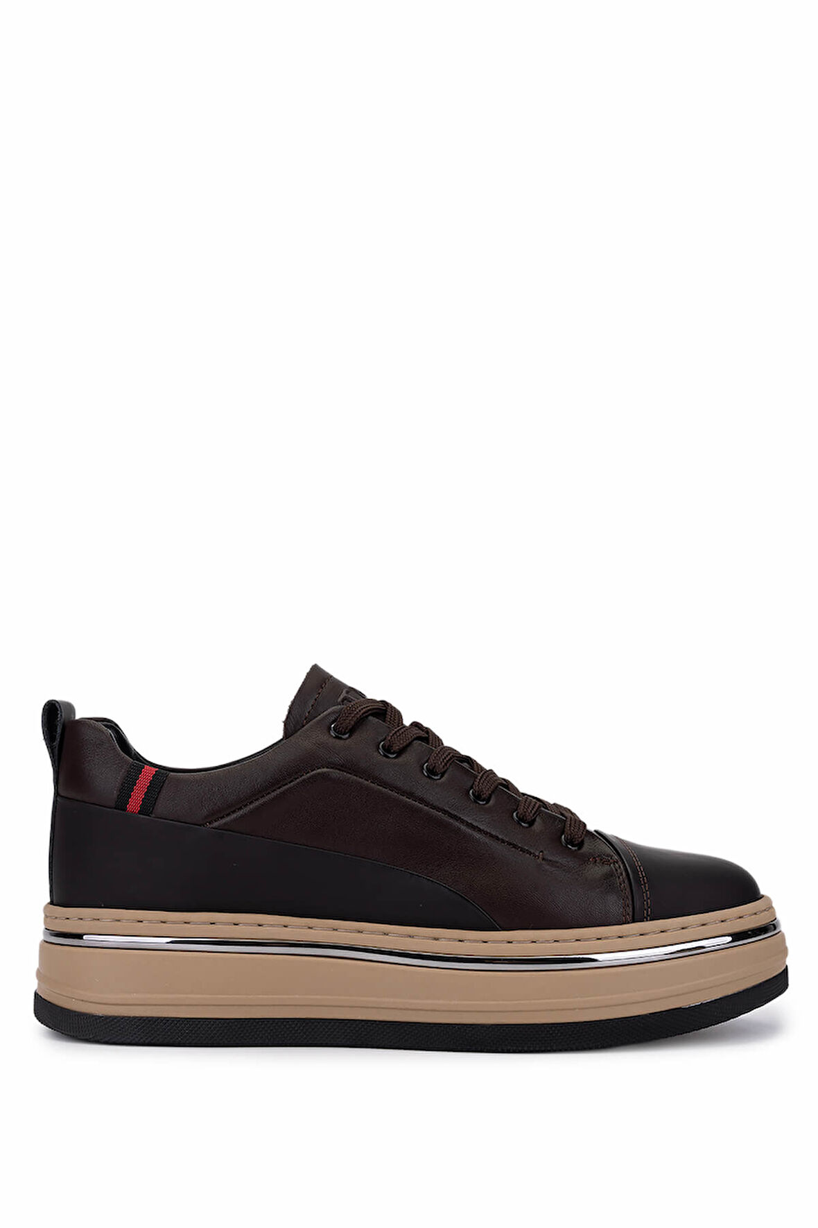 Tamer Tanca Erkek Hakiki Deri Sneakers & Spor Ayakkabı 381 21624 ERK AYK Y25 KAHVE KMBN