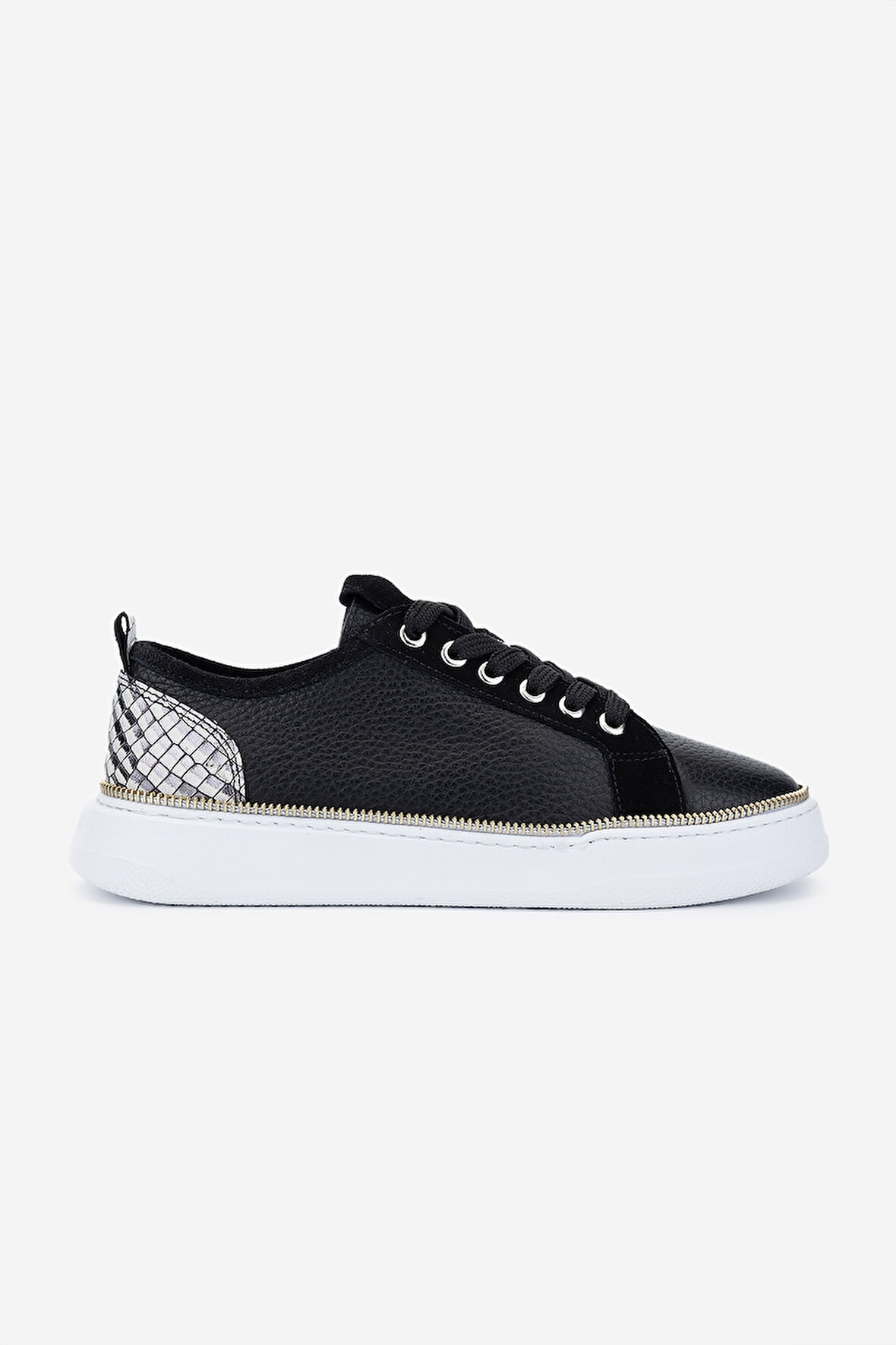 Valmenti Kadın Hakiki Deri Siyah Floter Sneakers & Spor Ayakkabı 1115 1950 BN AYK Y25 SIYAH FLTR