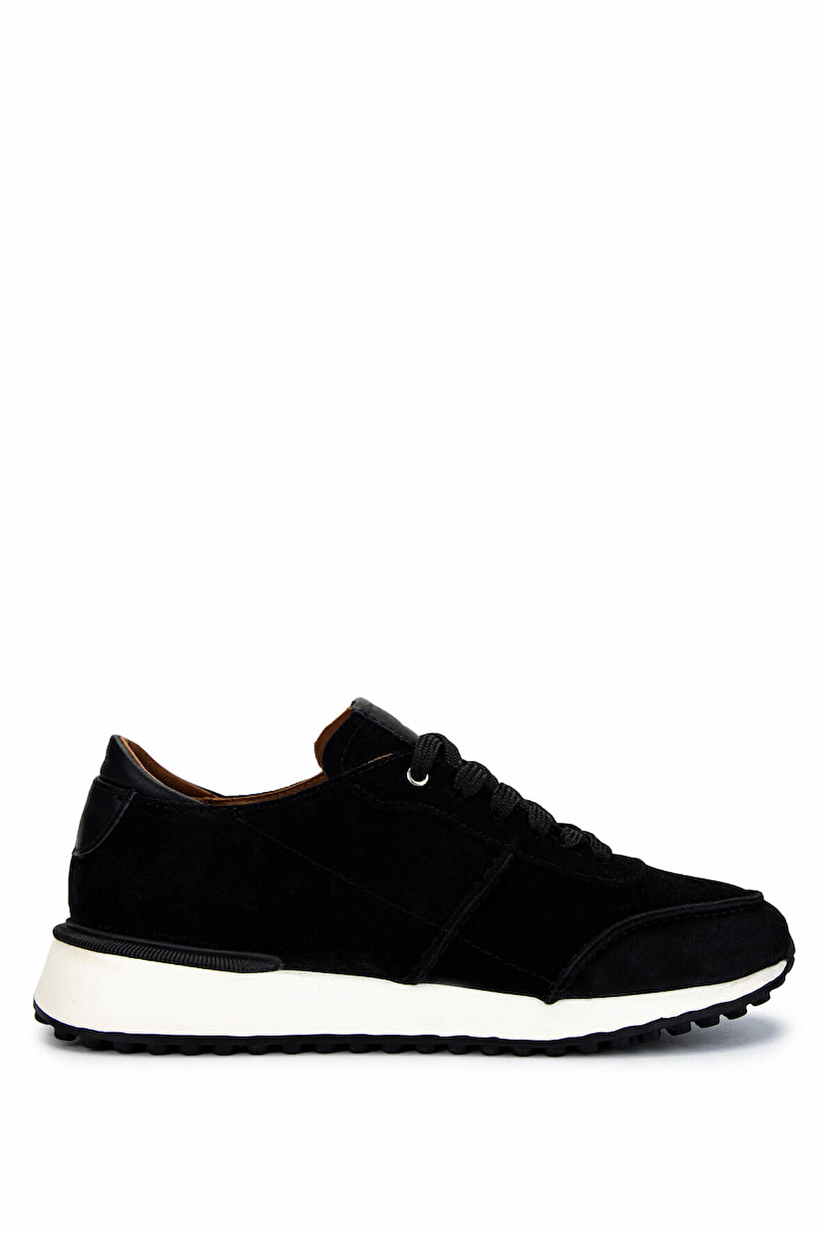 Tamer Tanca Erkek Hakiki Deri Siyah Süet Sneakers & Spor Ayakkabı 870 1345 ERK AYK Y25 SIYAH SUET