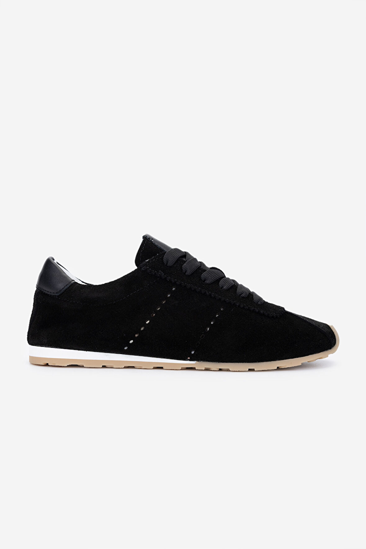 Valmenti Kadın Hakiki Deri Siyah Süet Sneakers & Spor Ayakkabı 1119 0138 BN AYK Y25 SIYAH SUET