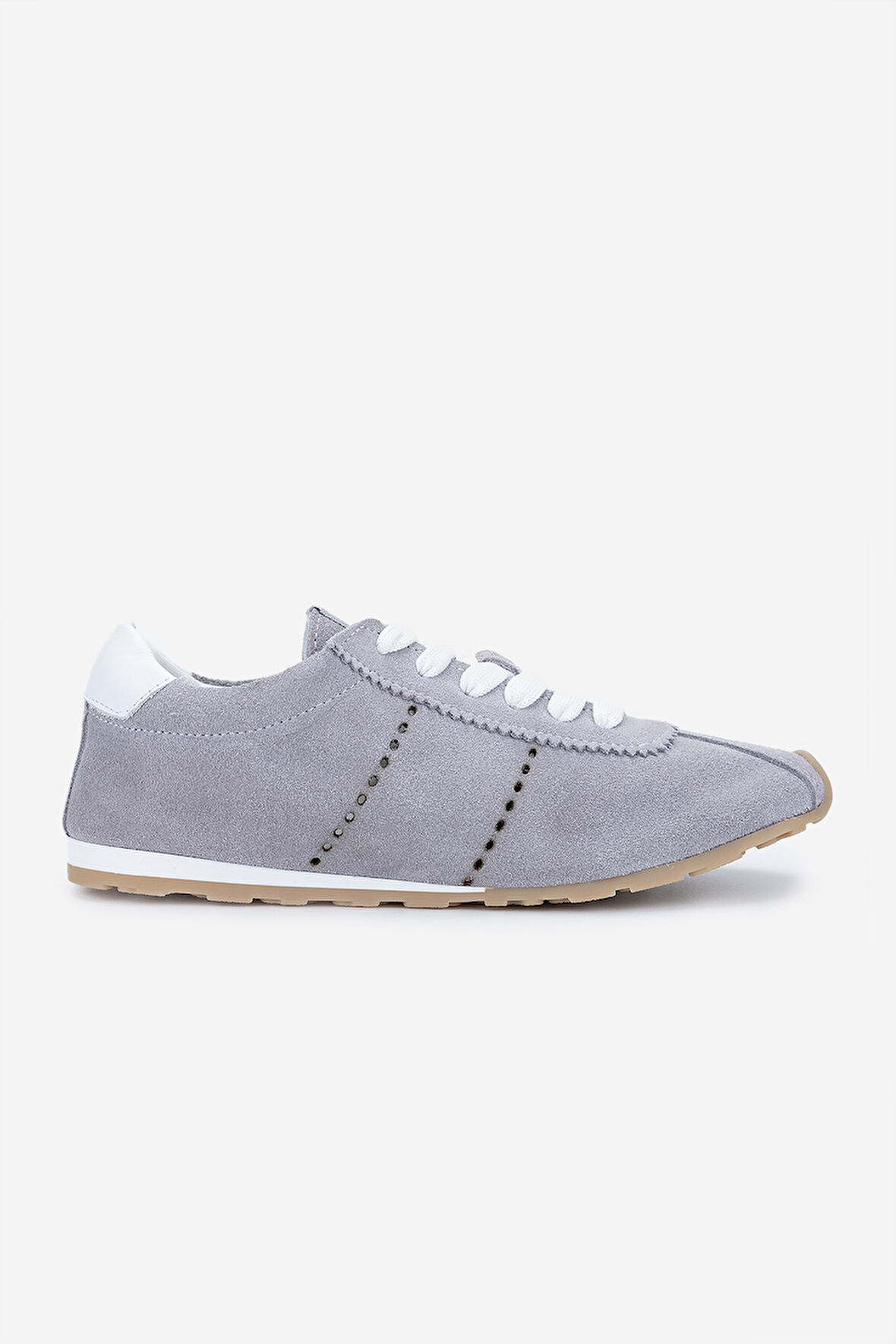 Valmenti Kadın Hakiki Deri Gri Sneakers & Spor Ayakkabı 1119 0138 BN AYK Y25 GRI SUET