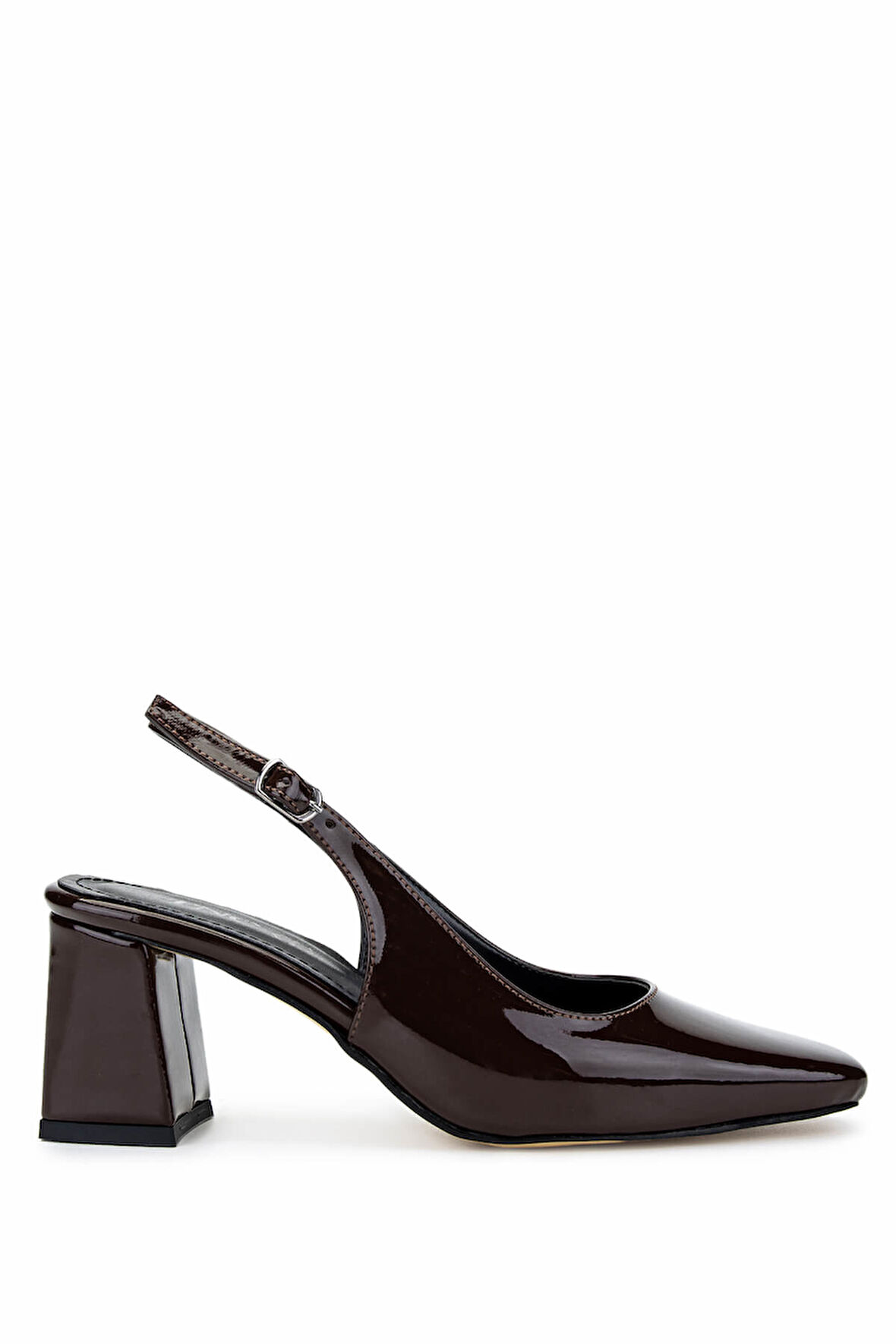 Tamer Tanca Kadın Vegan Kahverengi Rugan Topuklu Ayakkabı 1128 1051 BN AYK Y25 KAHVE RGN