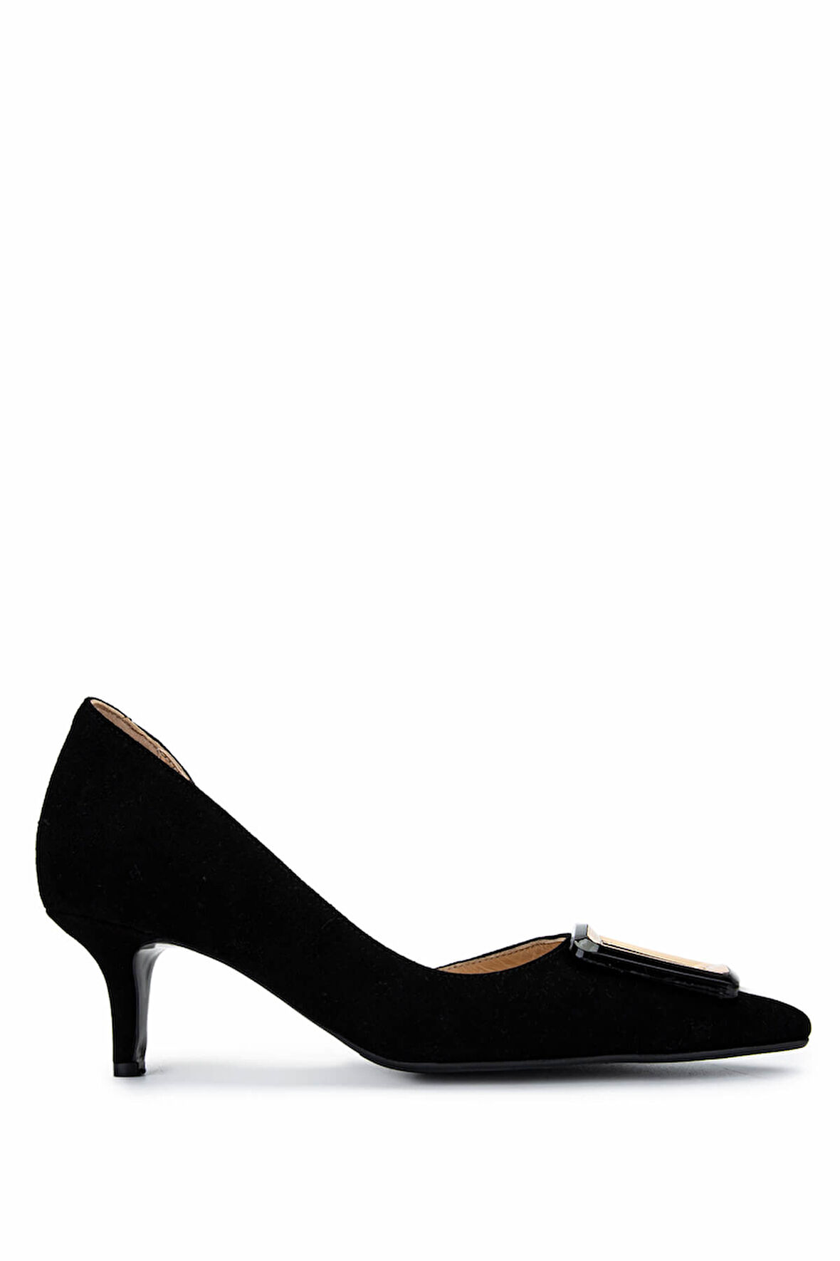 Tamer Tanca Kadın Hakiki Deri Siyah Süet Topuklu Ayakkabı 492 55203 BN AYK Y25 SIYAH SUET