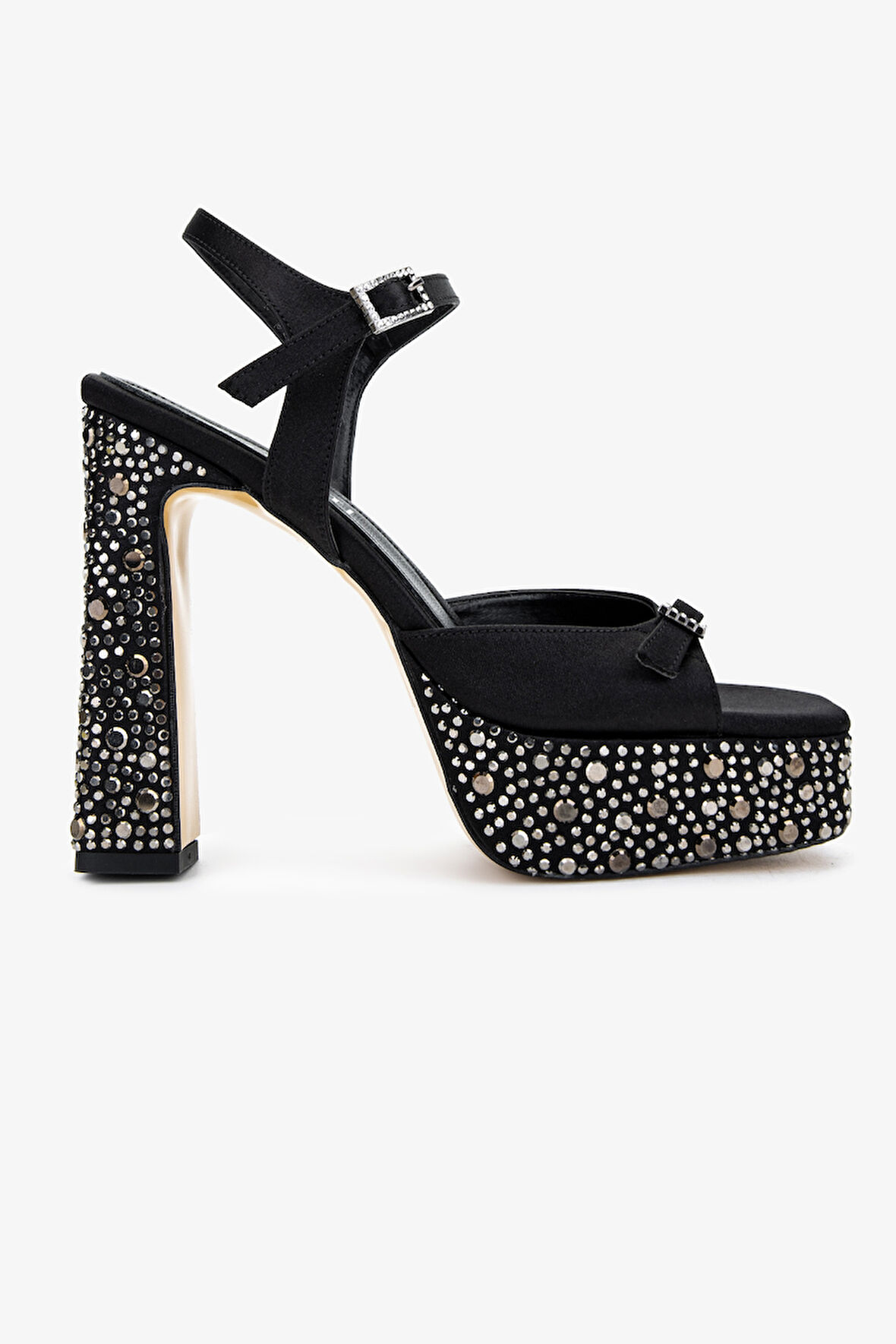 Valmenti Kadın Siyah Vegan Topuklu Ayakkabı 891 299 BN AYK Y25 SIYAH SATEN/TASLI