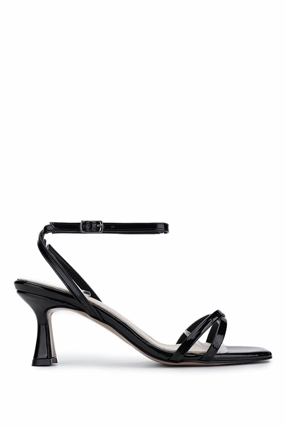 Tamer Tanca Kadın Vegan Siyah Rugan Topuklu Ayakkabı 1131 220 BN AYK Y25 SIYAH RGN