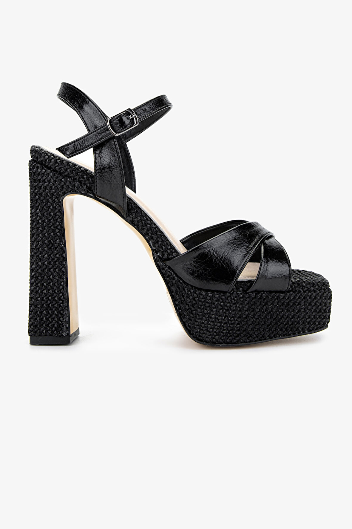 Valmenti Kadın Vegan Siyah Topuklu Ayakkabı 1131 204-VAL BN AYK Y25 SIYAH HASIR