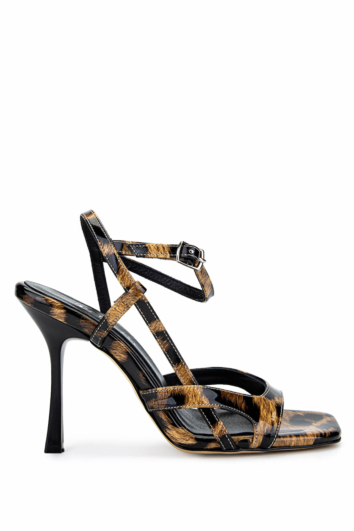 Tamer Tanca Kadın Vegan Leopar Topuklu Ayakkabı 828 8495 BN AYK Y25 LEOPAR